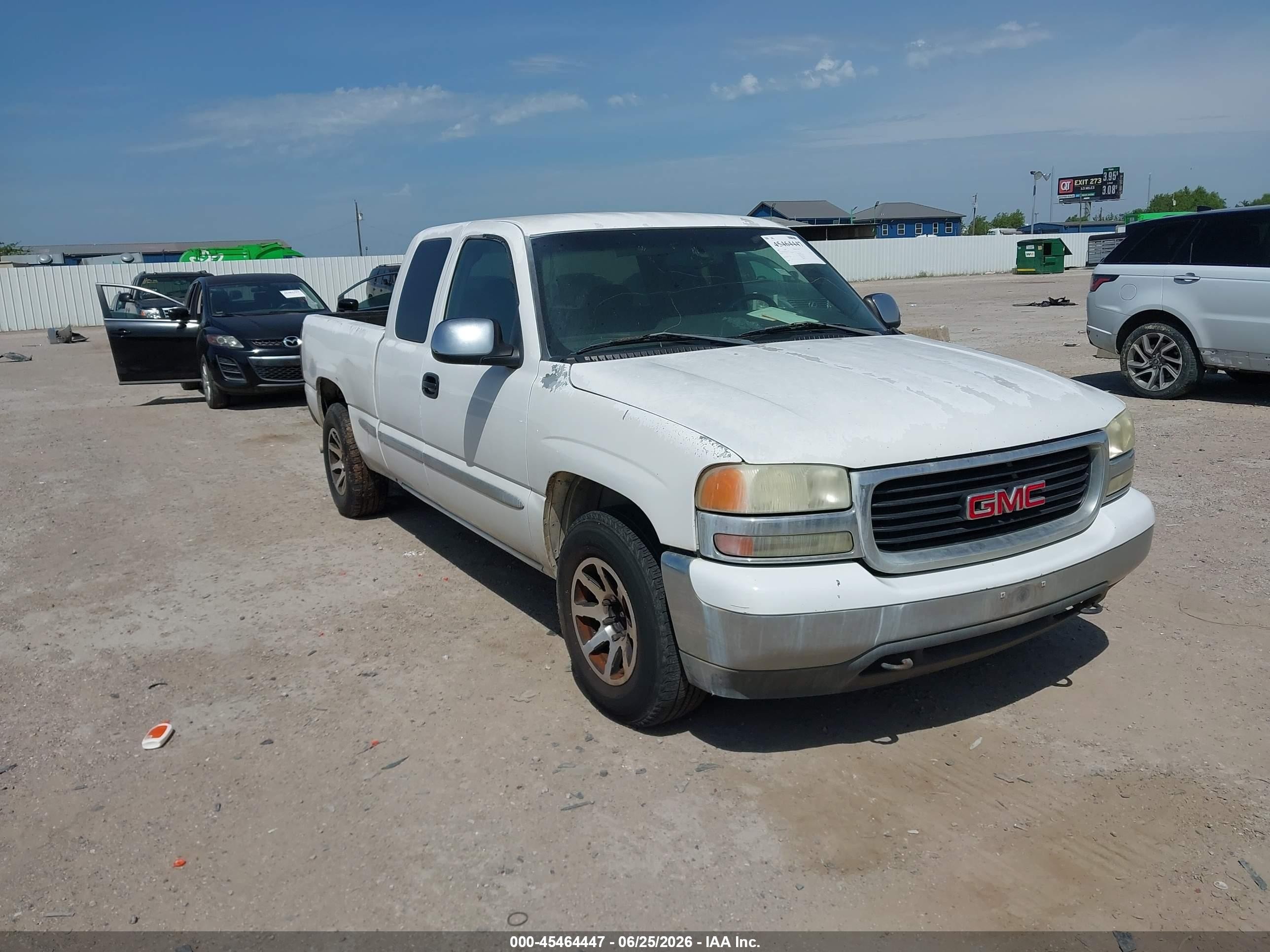 2002 Gmc Sierra 1500 Sle White vin: 2GTEC19V521355724