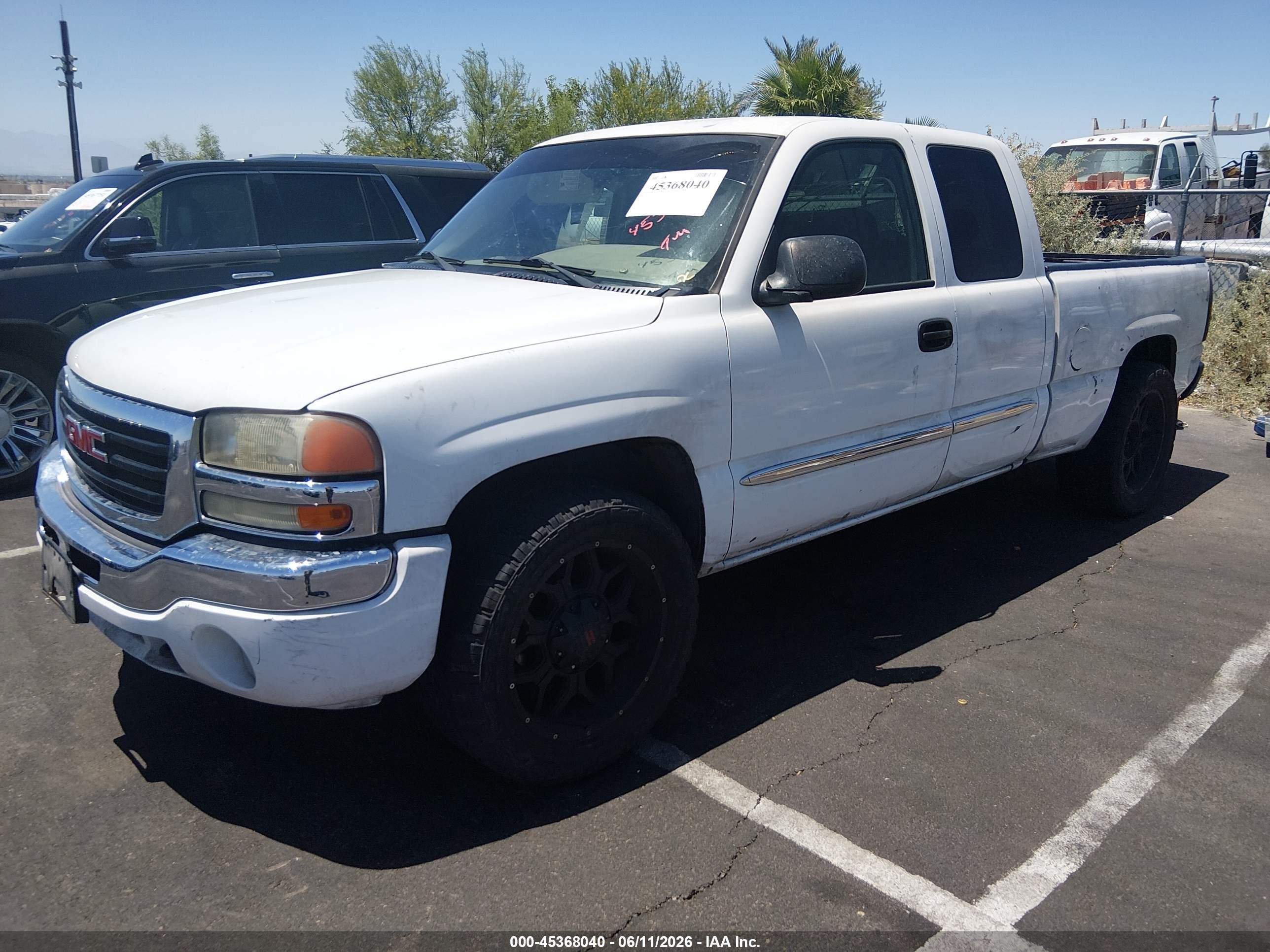 2004 Gmc Sierra 1500 Sle White vin: 2GTEC19V541205759