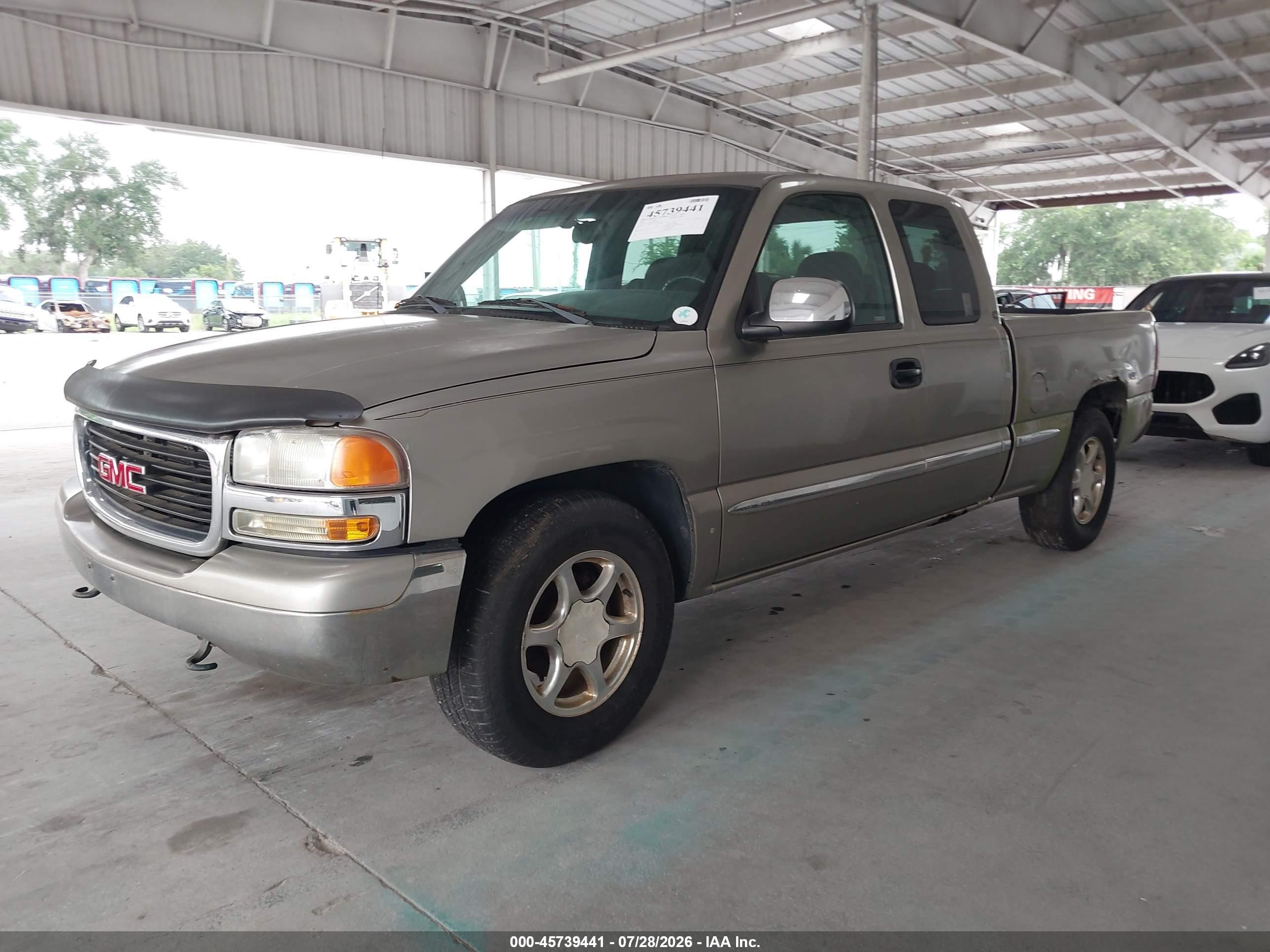 2002 Gmc Sierra 1500 Sle Beige vin: 2GTEC19V621106364
