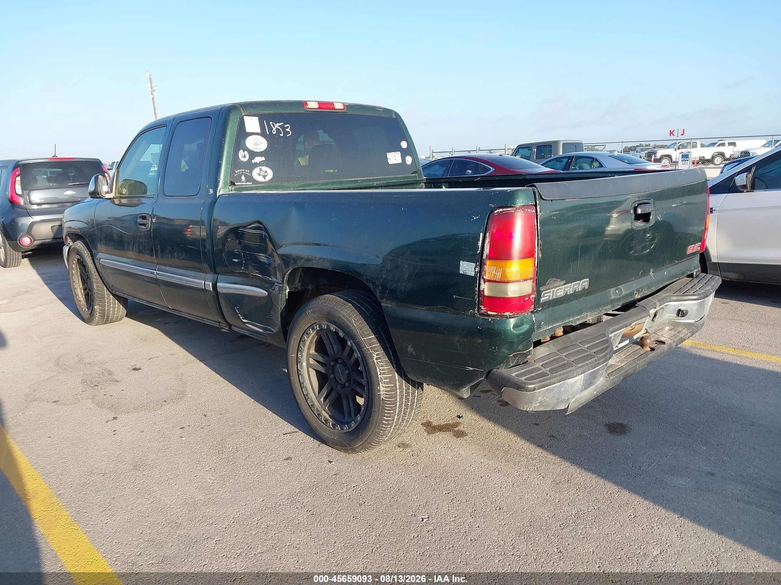 2002 Gmc Sierra 1500 Sle Зеленый vin: 2GTEC19V621401853