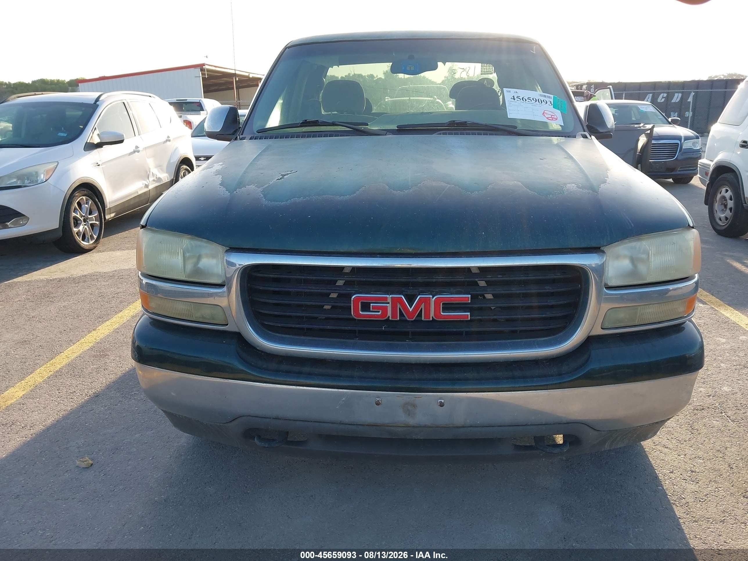 2002 Gmc Sierra 1500 Sle Зеленый vin: 2GTEC19V621401853
