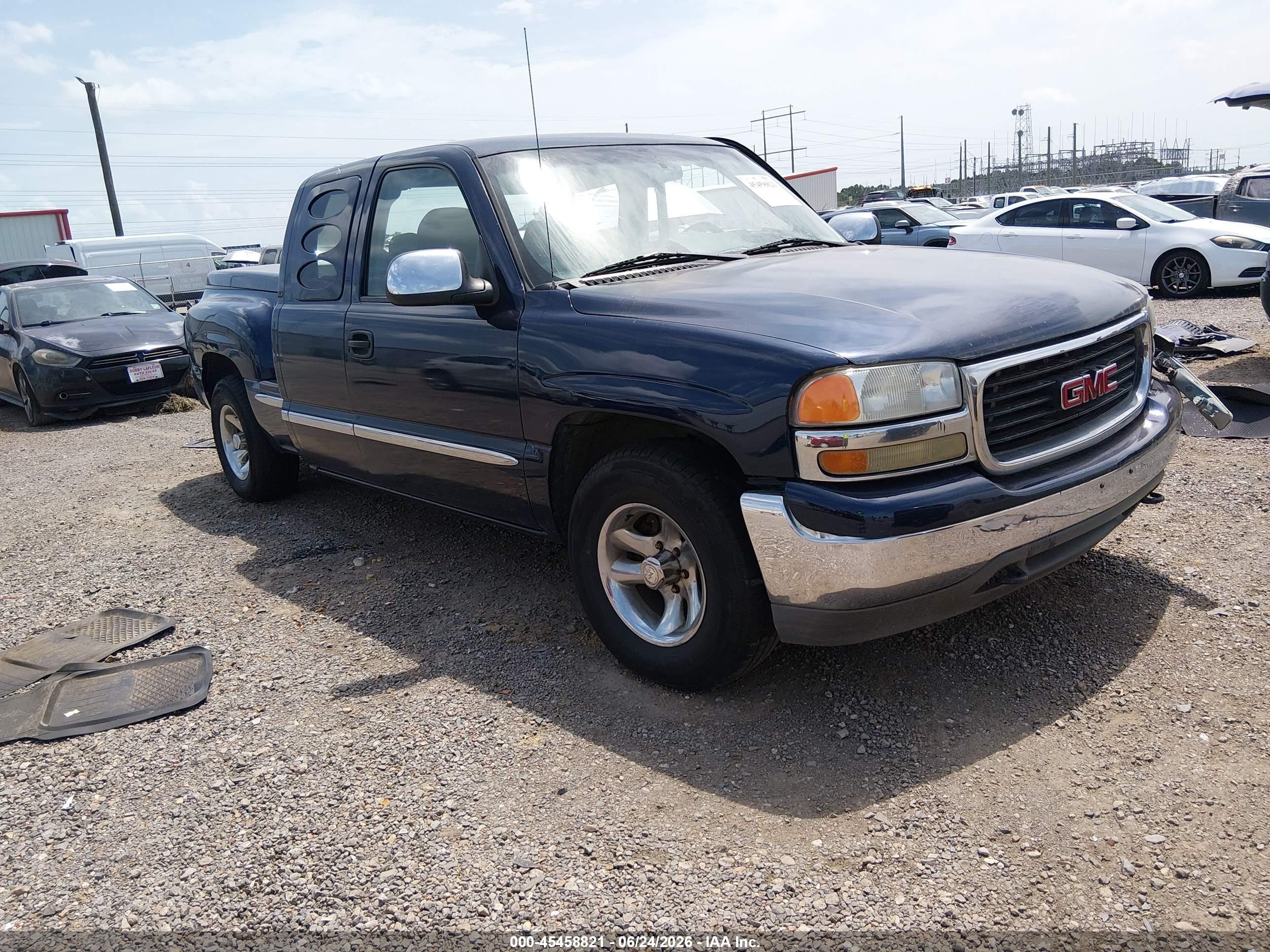 2002 Gmc Sierra 1500 Sle Blue vin: 2GTEC19V721139373