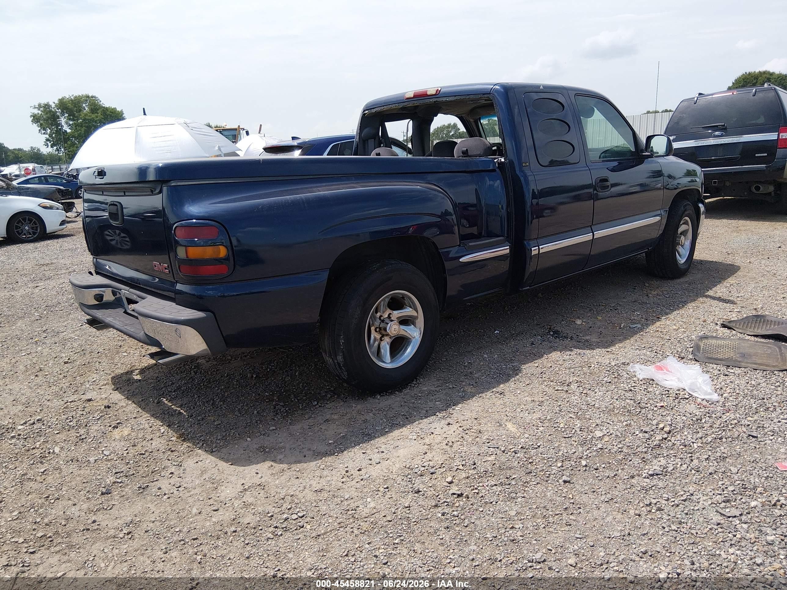 2002 Gmc Sierra 1500 Sle Blue vin: 2GTEC19V721139373