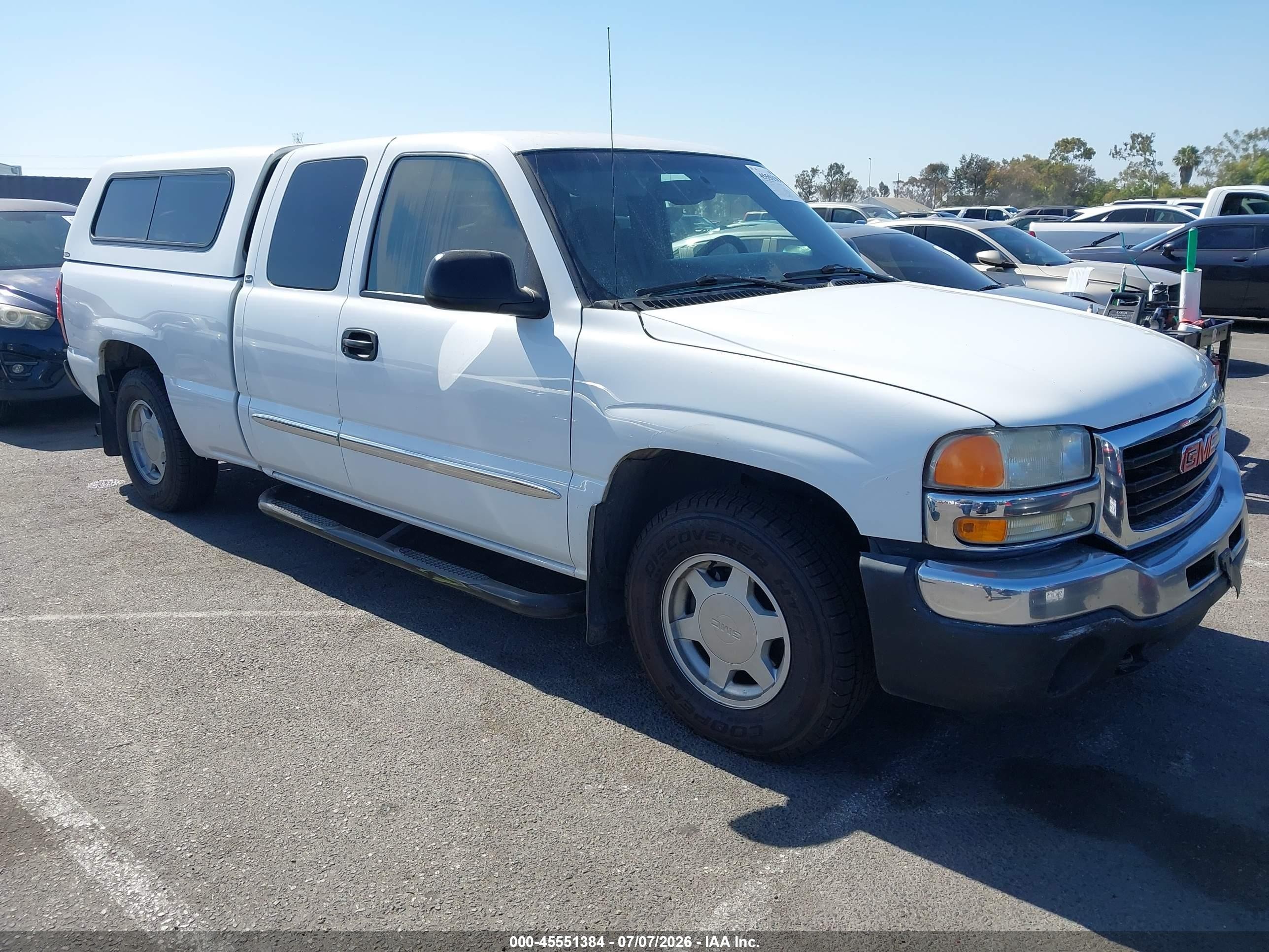 2003 Gmc Sierra 1500 Sle White vin: 2GTEC19V731360439