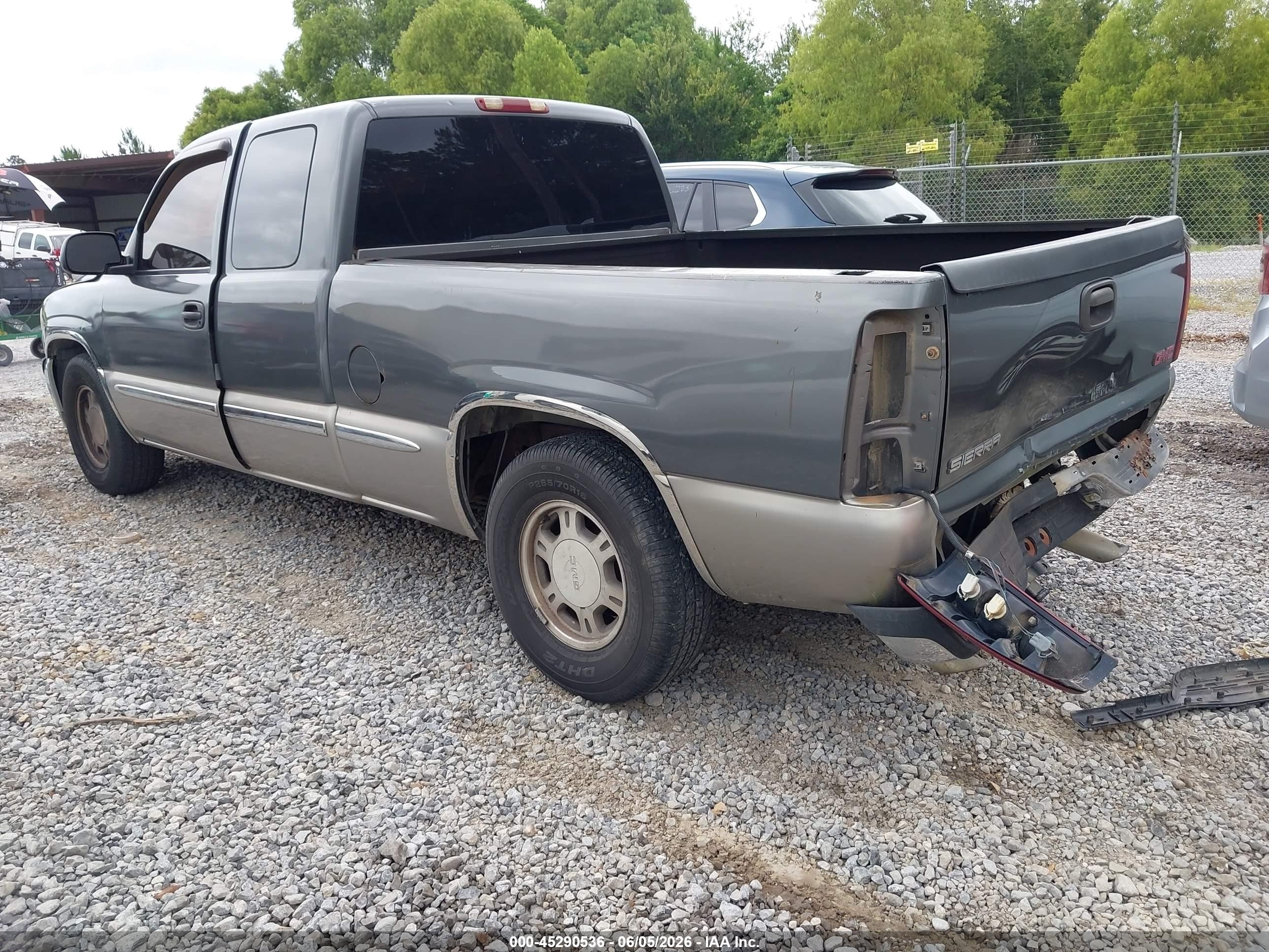 2000 Gmc Sierra 1500 Sle Gray vin: 2GTEC19V8Y1123482