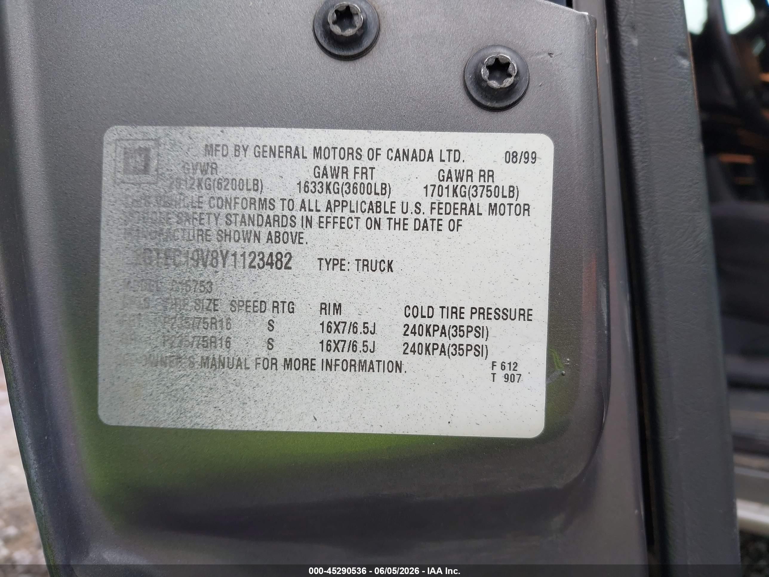2000 Gmc Sierra 1500 Sle Gray vin: 2GTEC19V8Y1123482