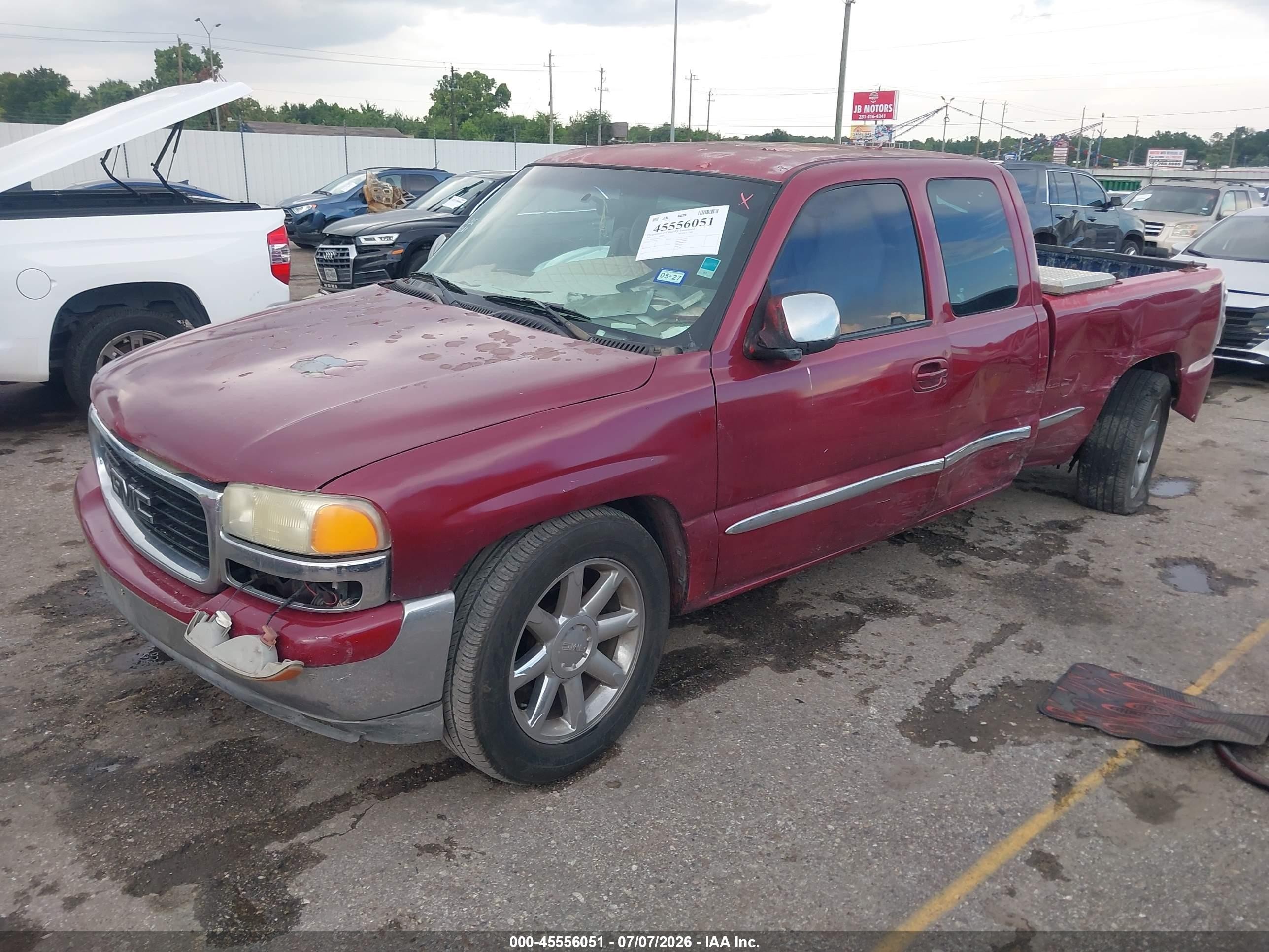 2001 Gmc Sierra 1500 Sle Maroon vin: 2GTEC19V911164564