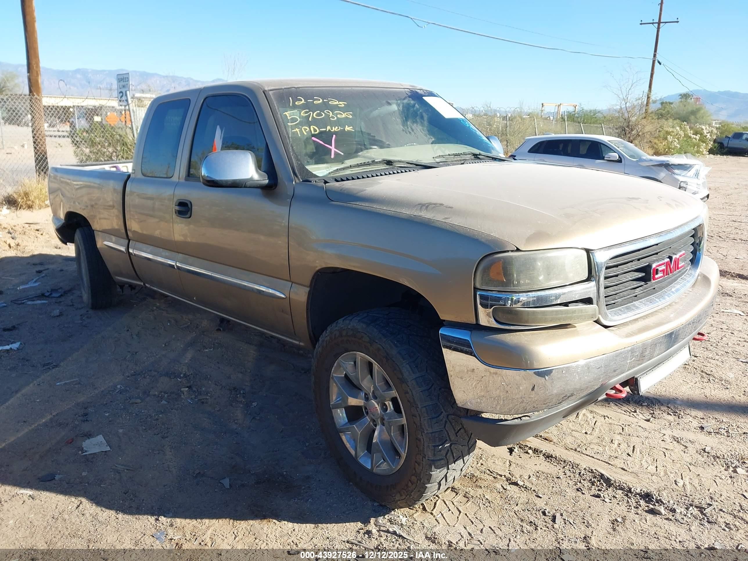 2000 Gmc Sierra 1500 Sle Brown vin: 2GTEC19V9Y1260852