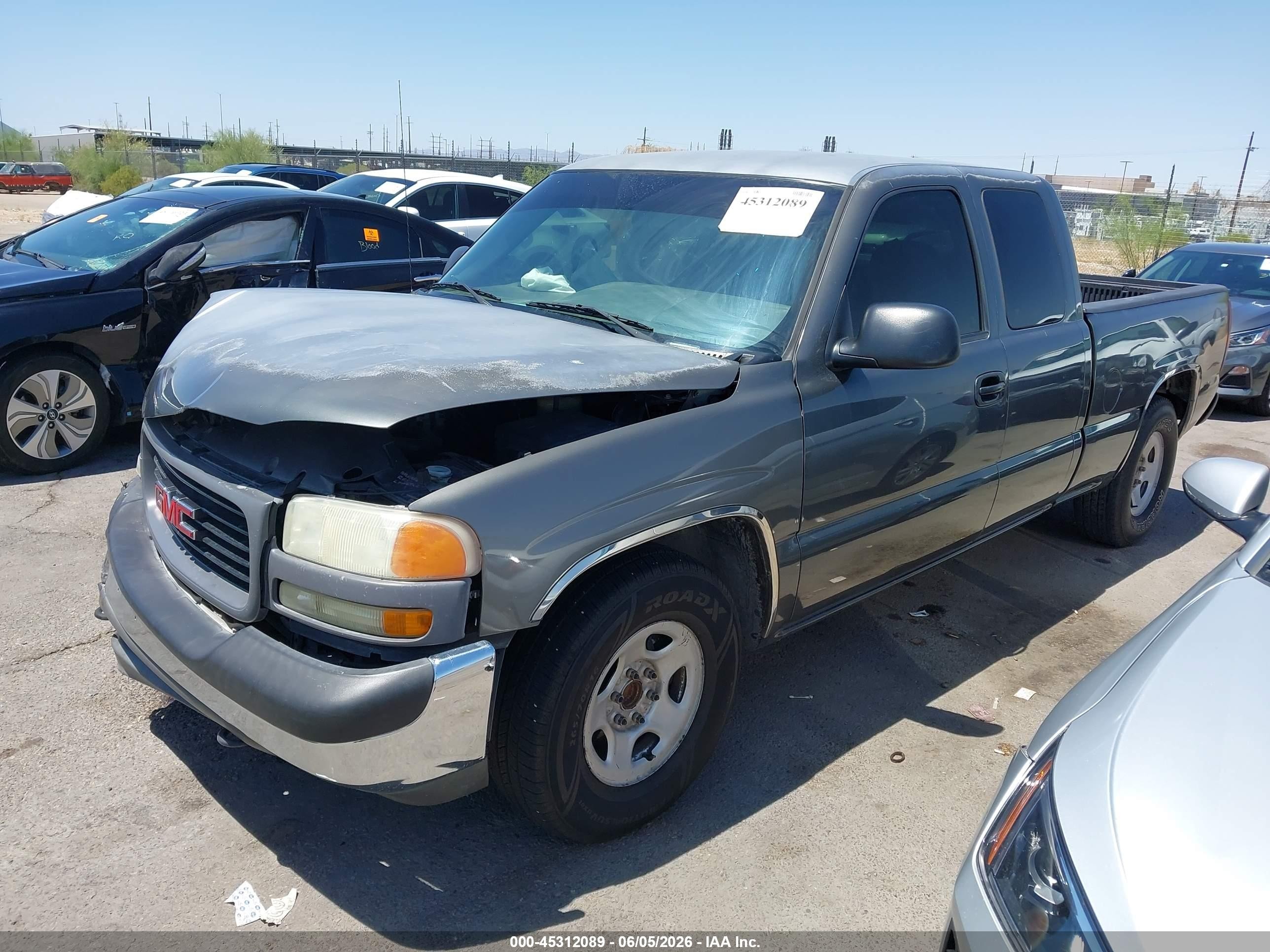 2001 Gmc Sierra 1500 Sl Gray vin: 2GTEC19VX11276712