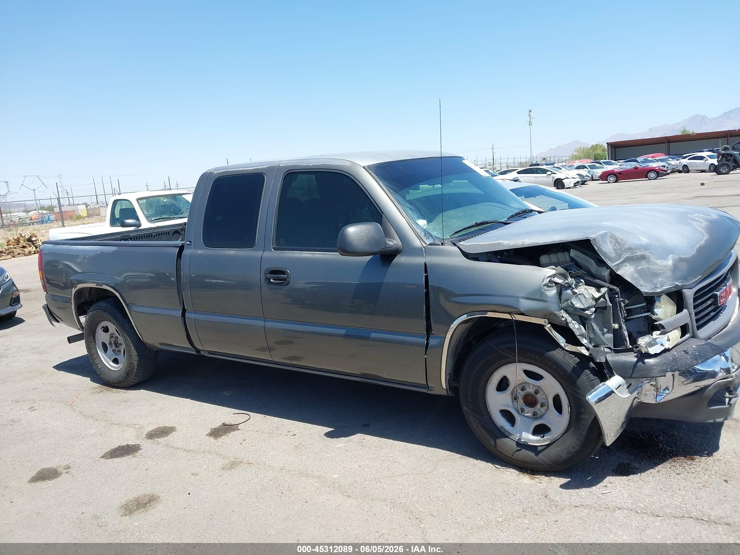 2001 Gmc Sierra 1500 Sl Gray vin: 2GTEC19VX11276712