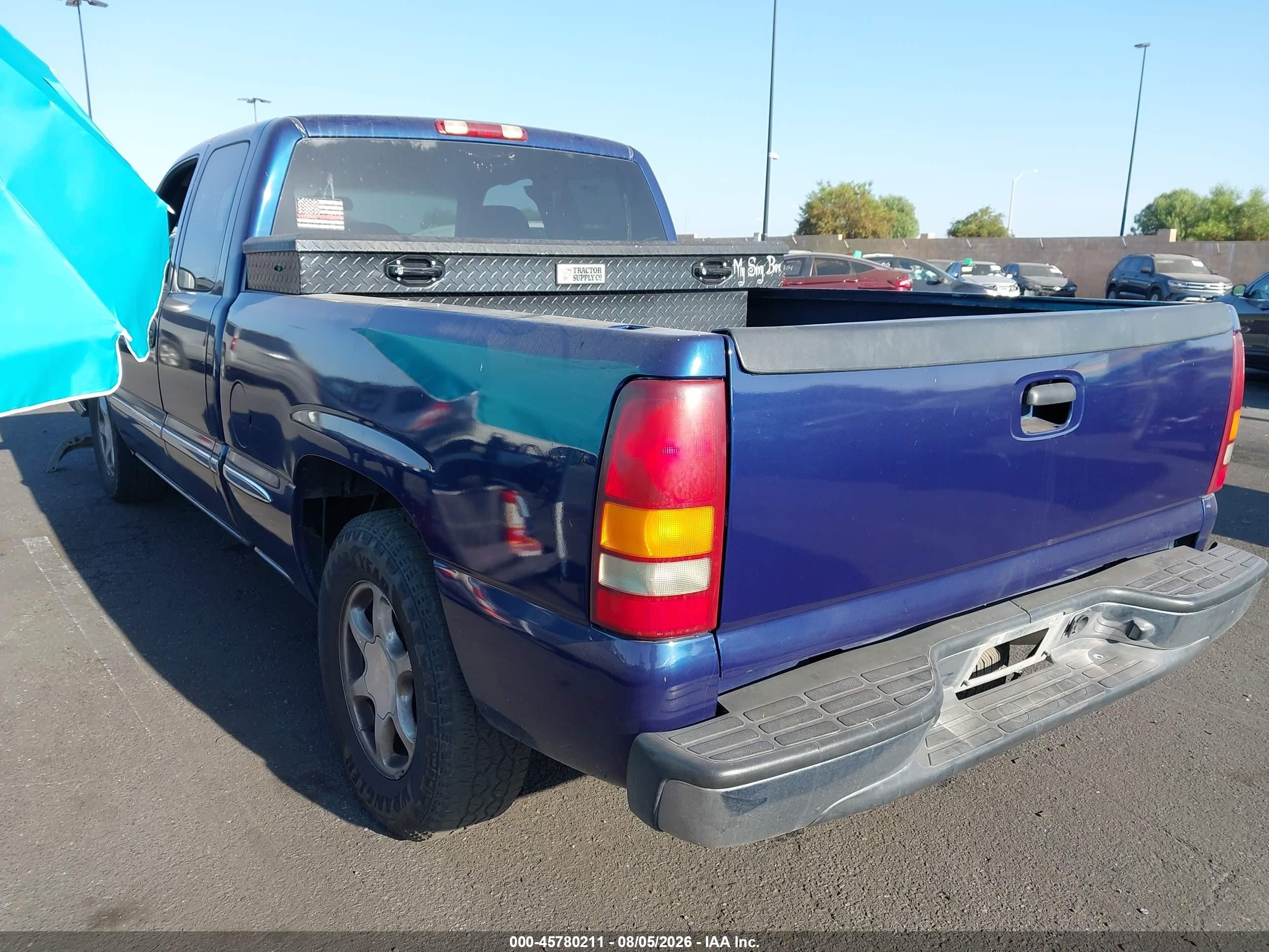 2002 Gmc Sierra 1500 Sle Blue vin: 2GTEC19VX21177230