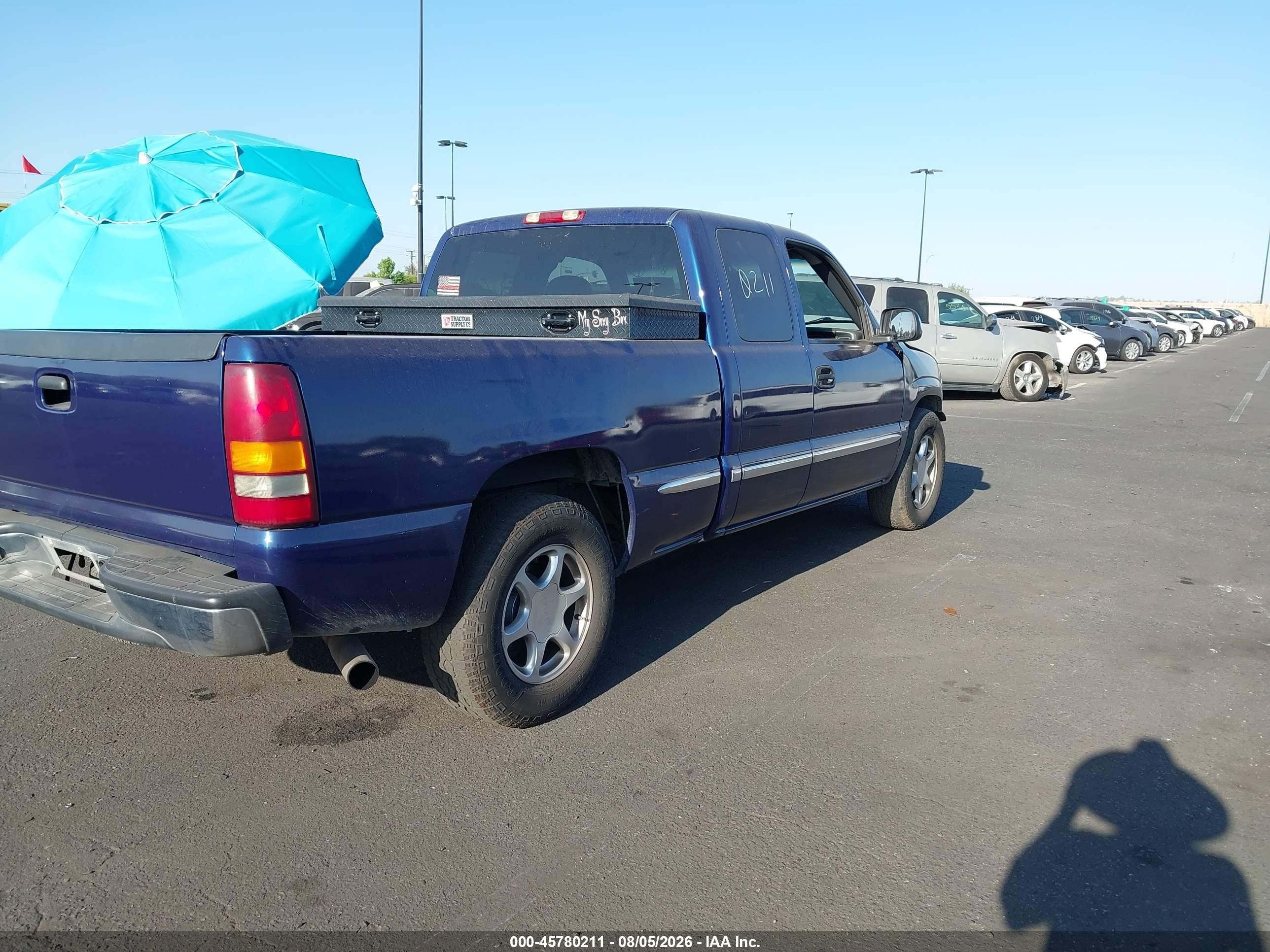 2002 Gmc Sierra 1500 Sle Blue vin: 2GTEC19VX21177230