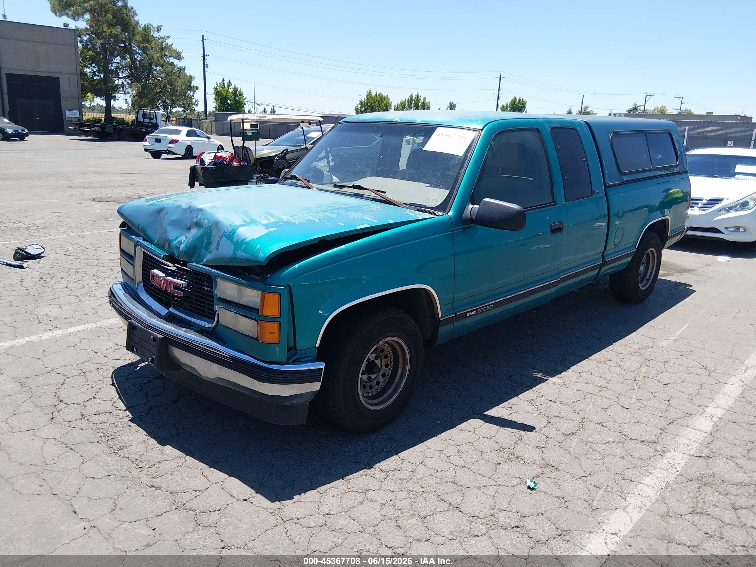 1996 Gmc Sierra C1500 Green vin: 2GTEC19W2T1513561