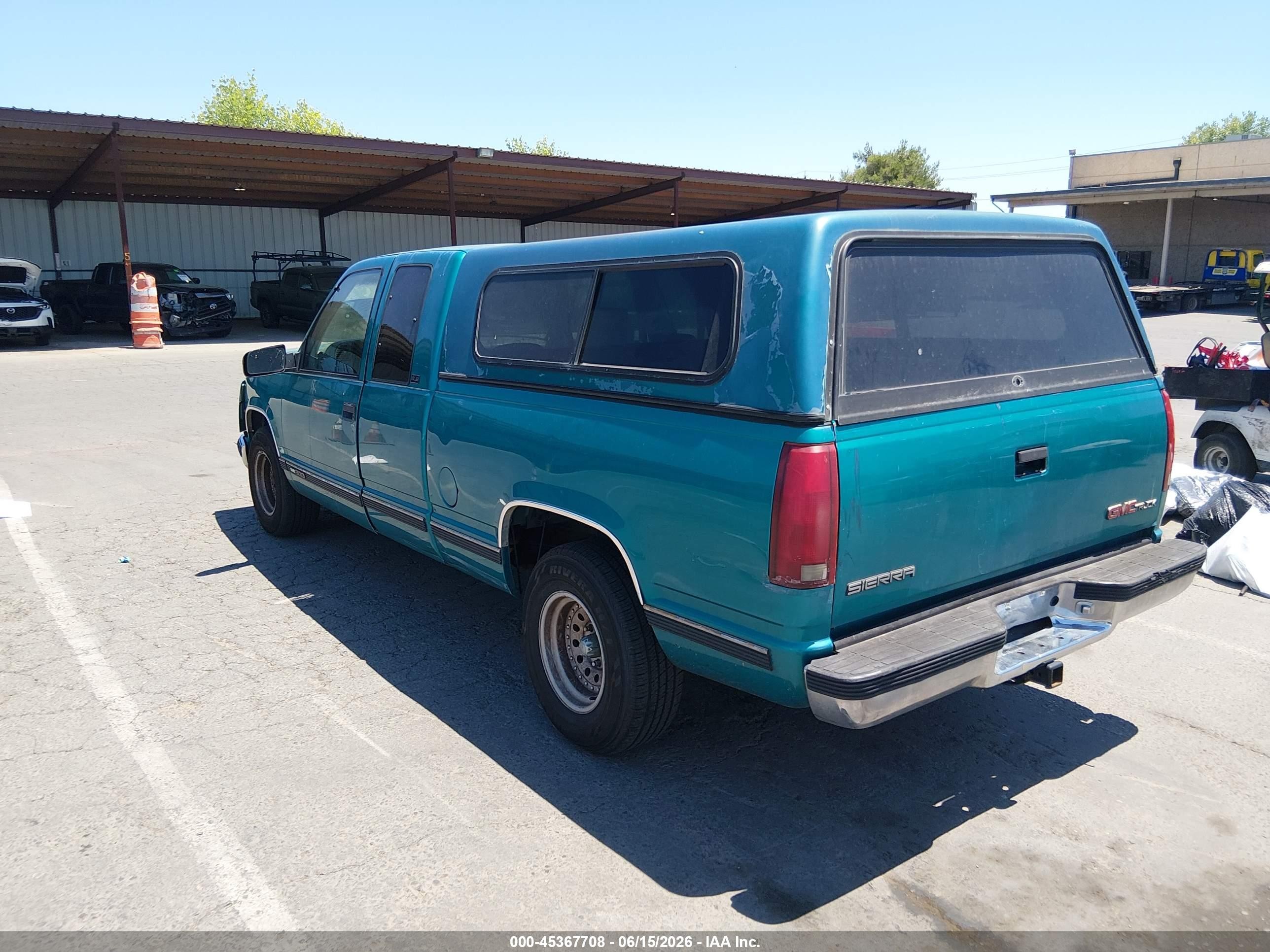 1996 Gmc Sierra C1500 Green vin: 2GTEC19W2T1513561