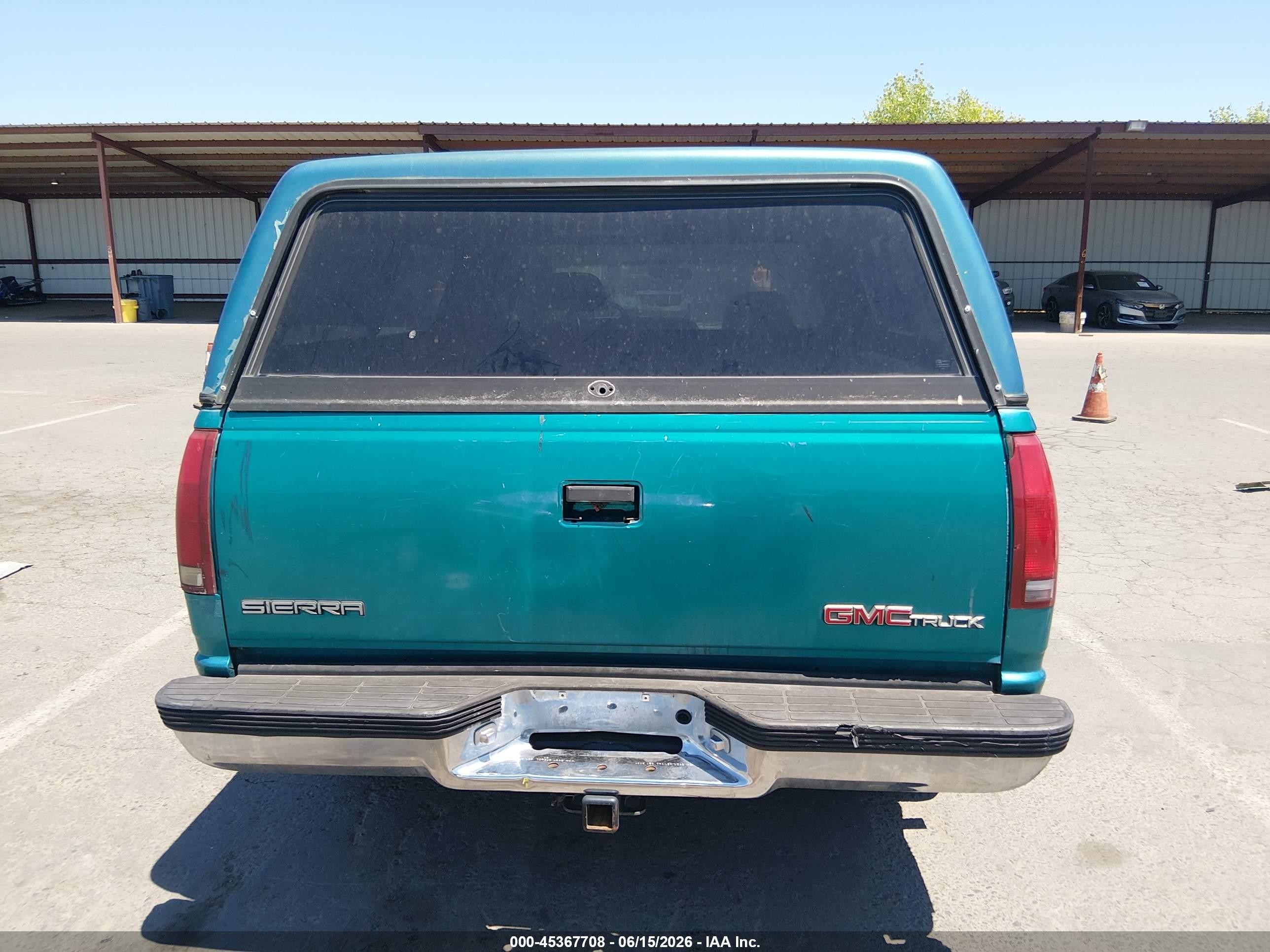 1996 Gmc Sierra C1500 Green vin: 2GTEC19W2T1513561