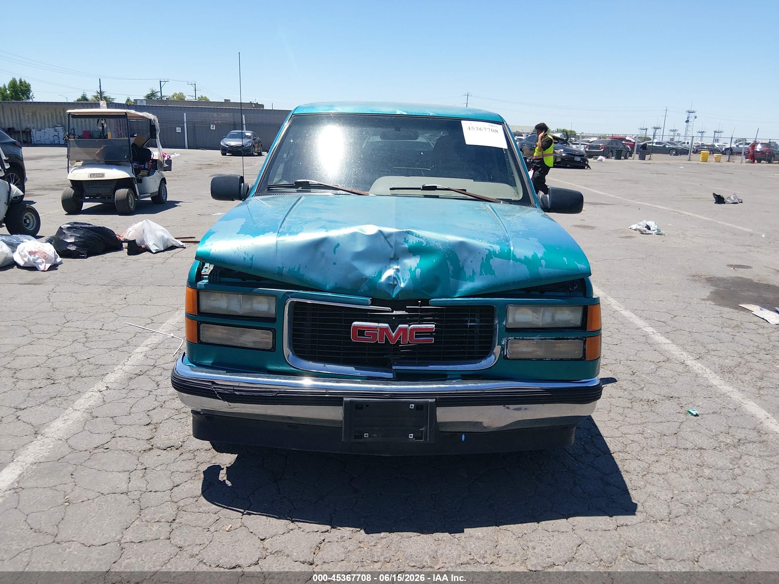 1996 Gmc Sierra C1500 Green vin: 2GTEC19W2T1513561