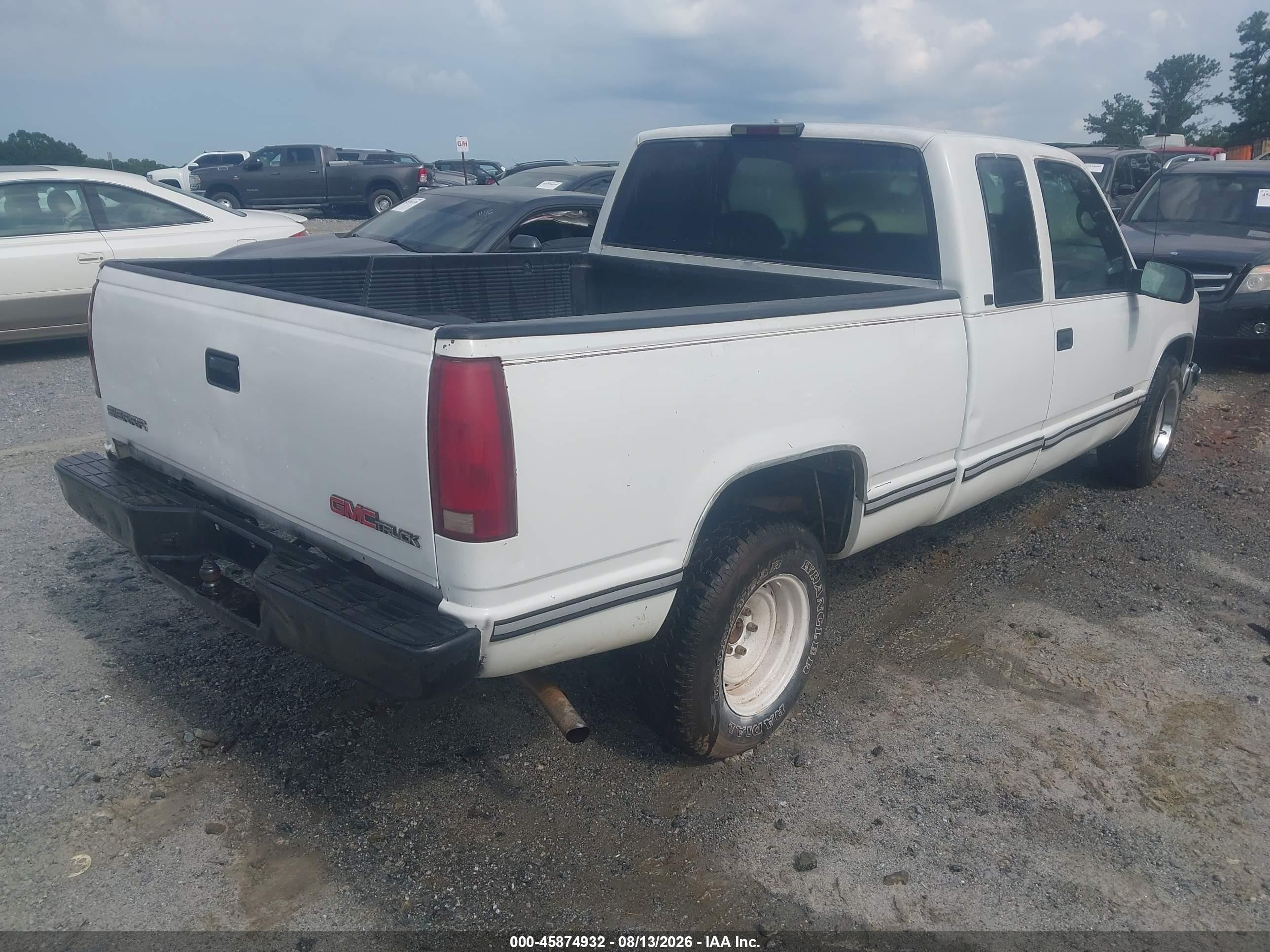 1996 Gmc Sierra C1500 White vin: 2GTEC19W7T1534275