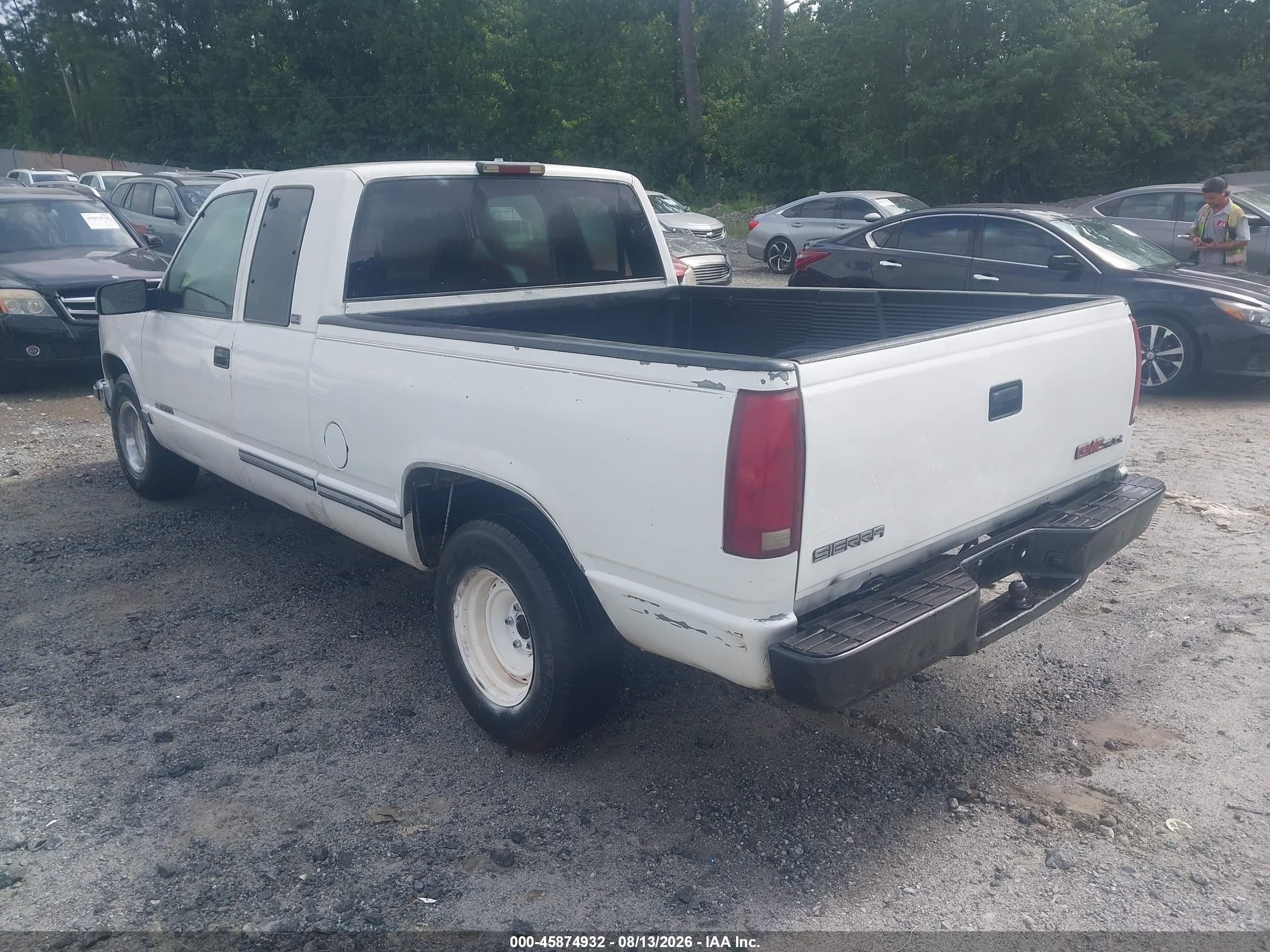 1996 Gmc Sierra C1500 White vin: 2GTEC19W7T1534275
