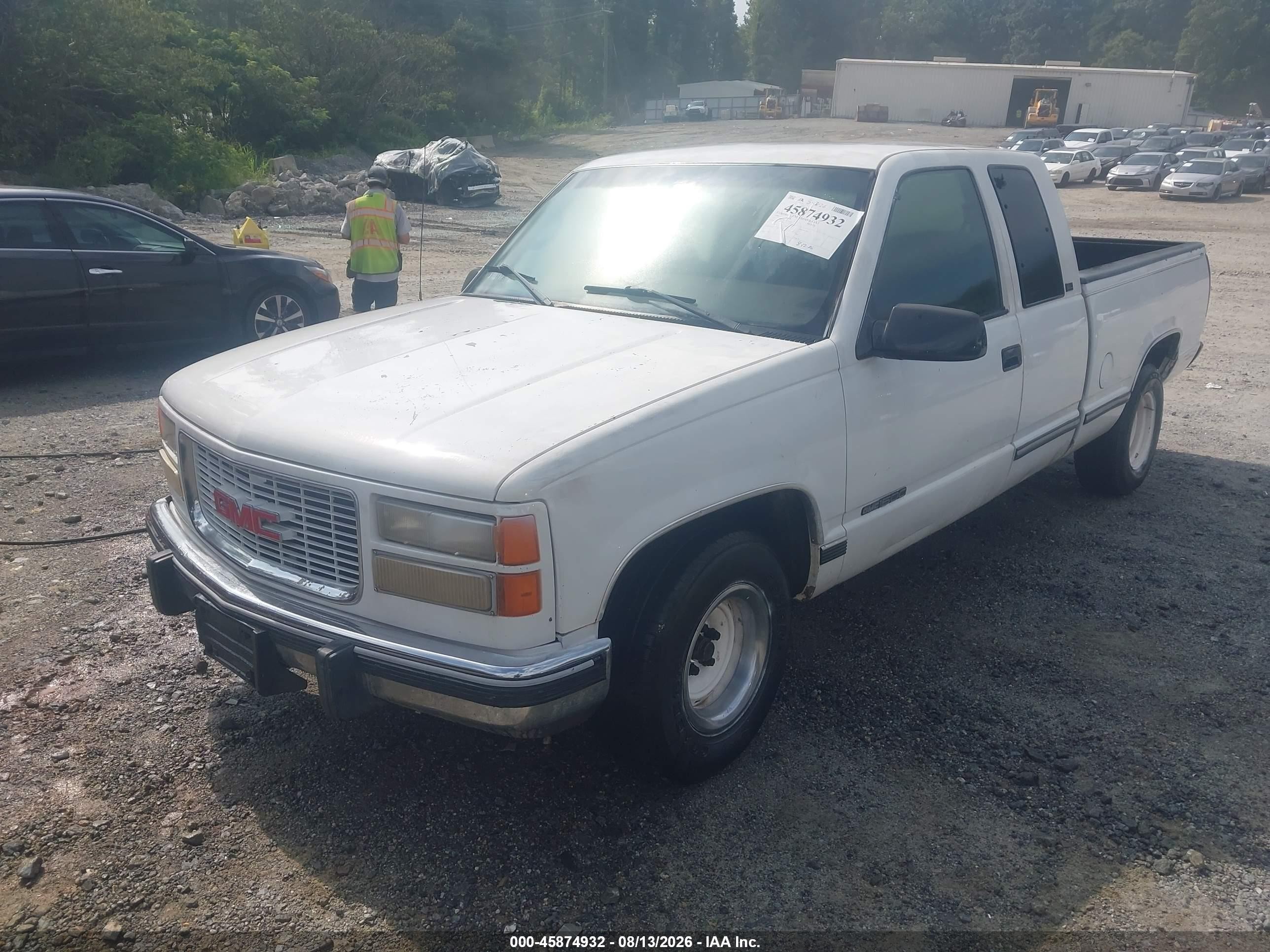 1996 Gmc Sierra C1500 White vin: 2GTEC19W7T1534275