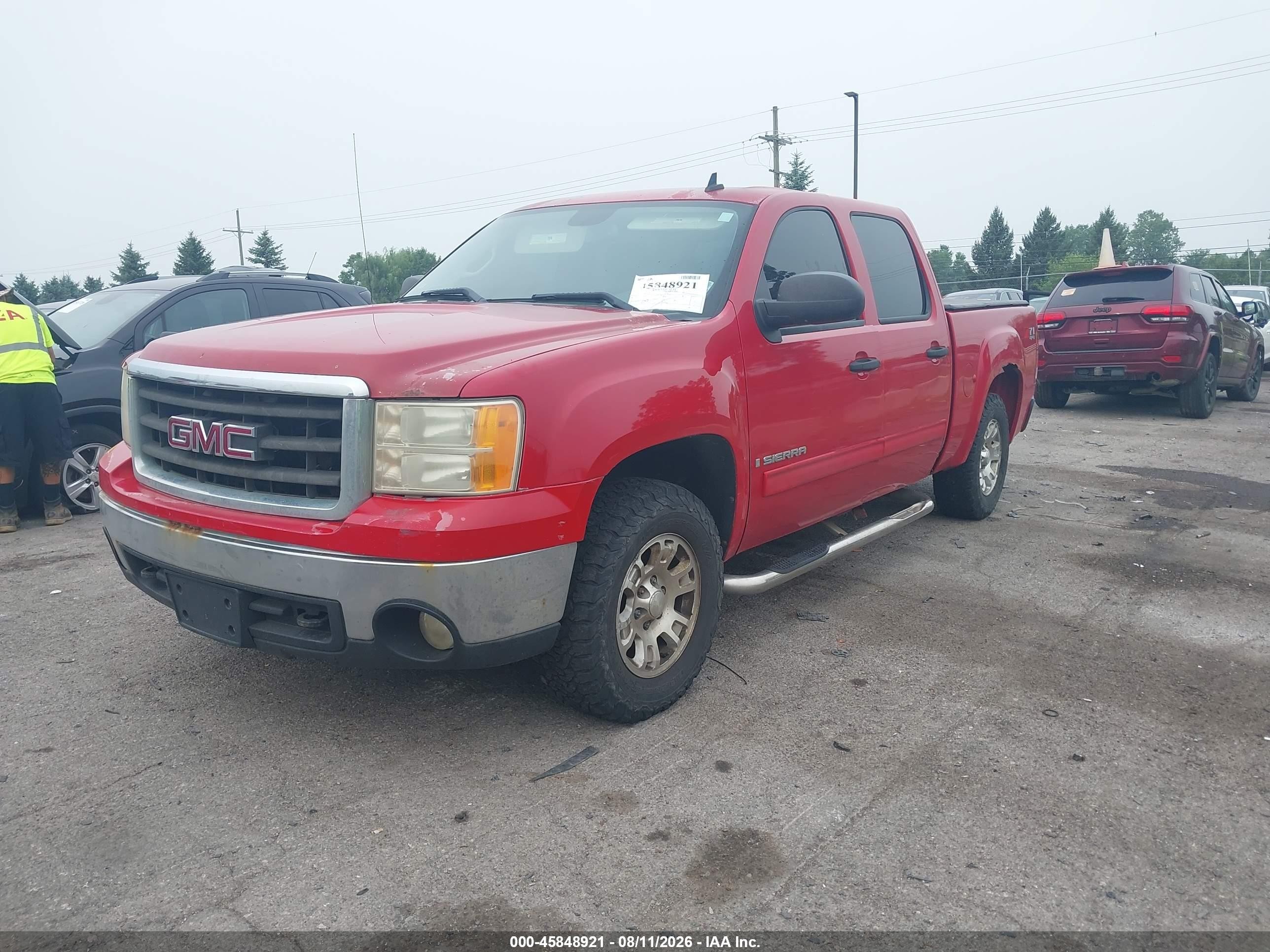 2008 Gmc Sierra 1500 Sle1 Red vin: 2GTEK133081119467