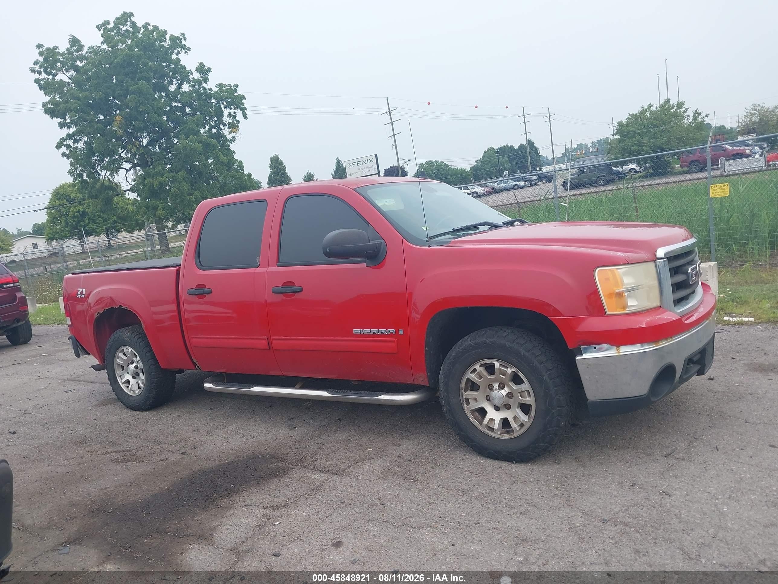 2008 Gmc Sierra 1500 Sle1 Red vin: 2GTEK133081119467