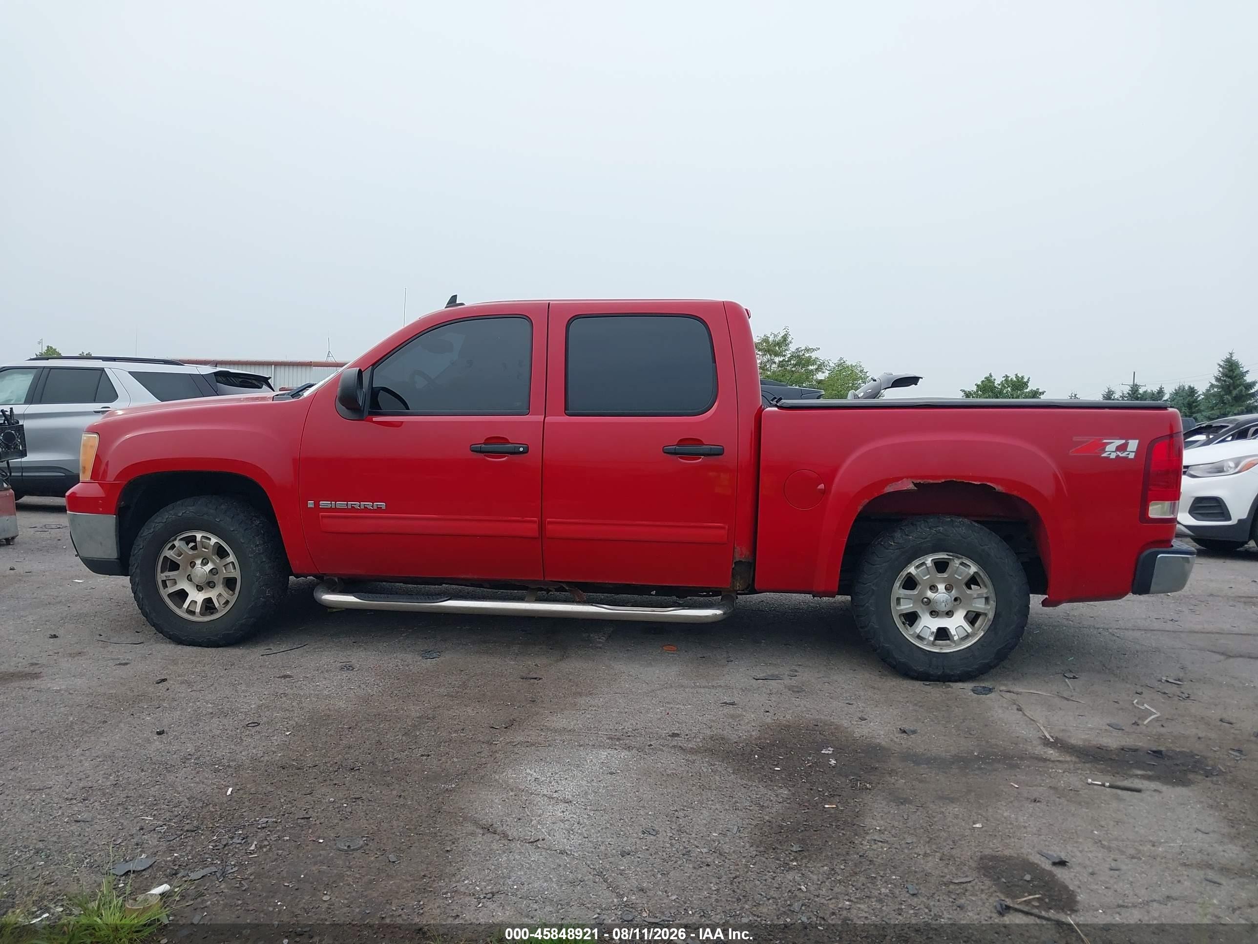 2008 Gmc Sierra 1500 Sle1 Red vin: 2GTEK133081119467