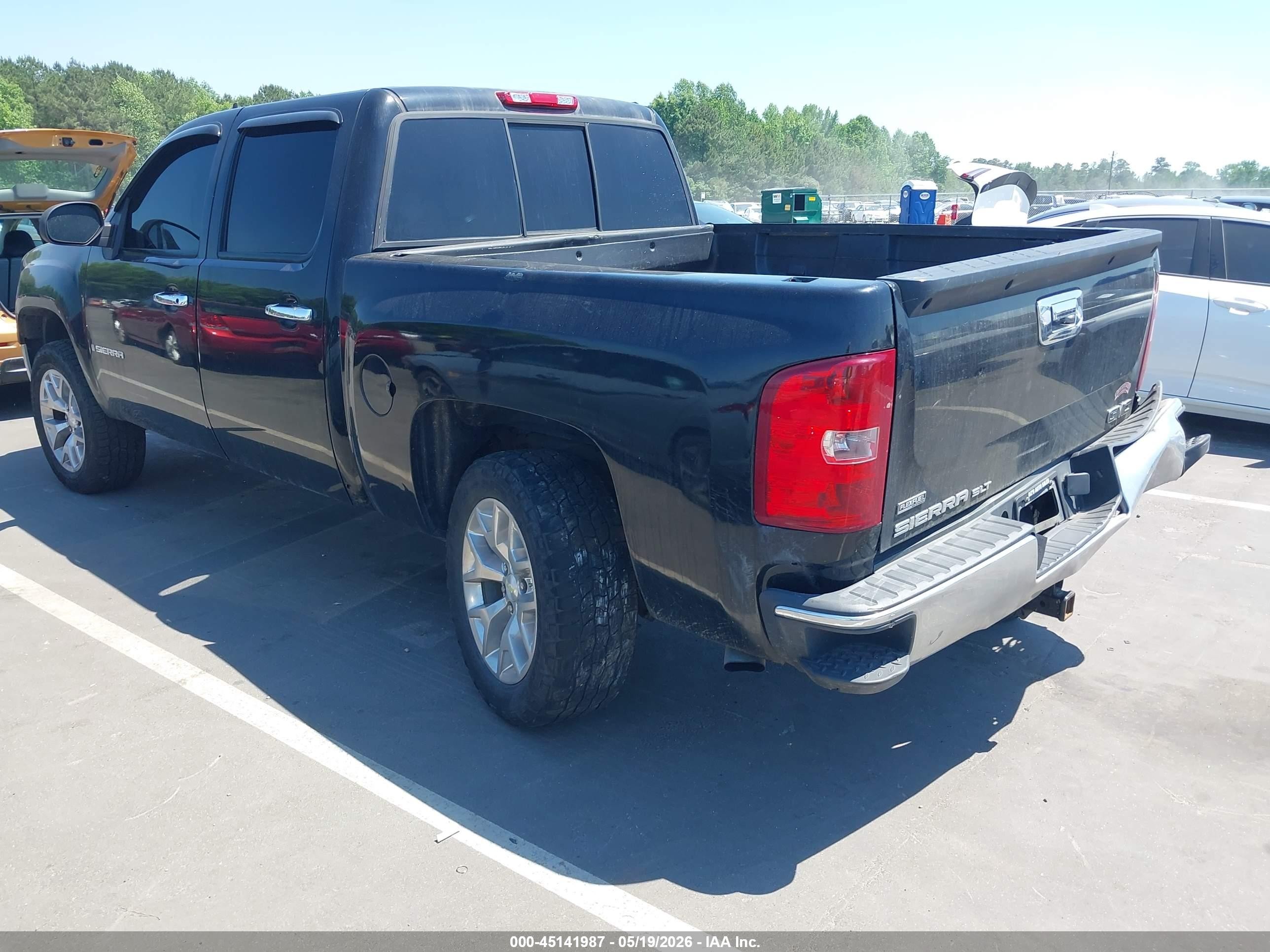 2008 Gmc Sierra 1500 Slt Black vin: 2GTEK133181199829