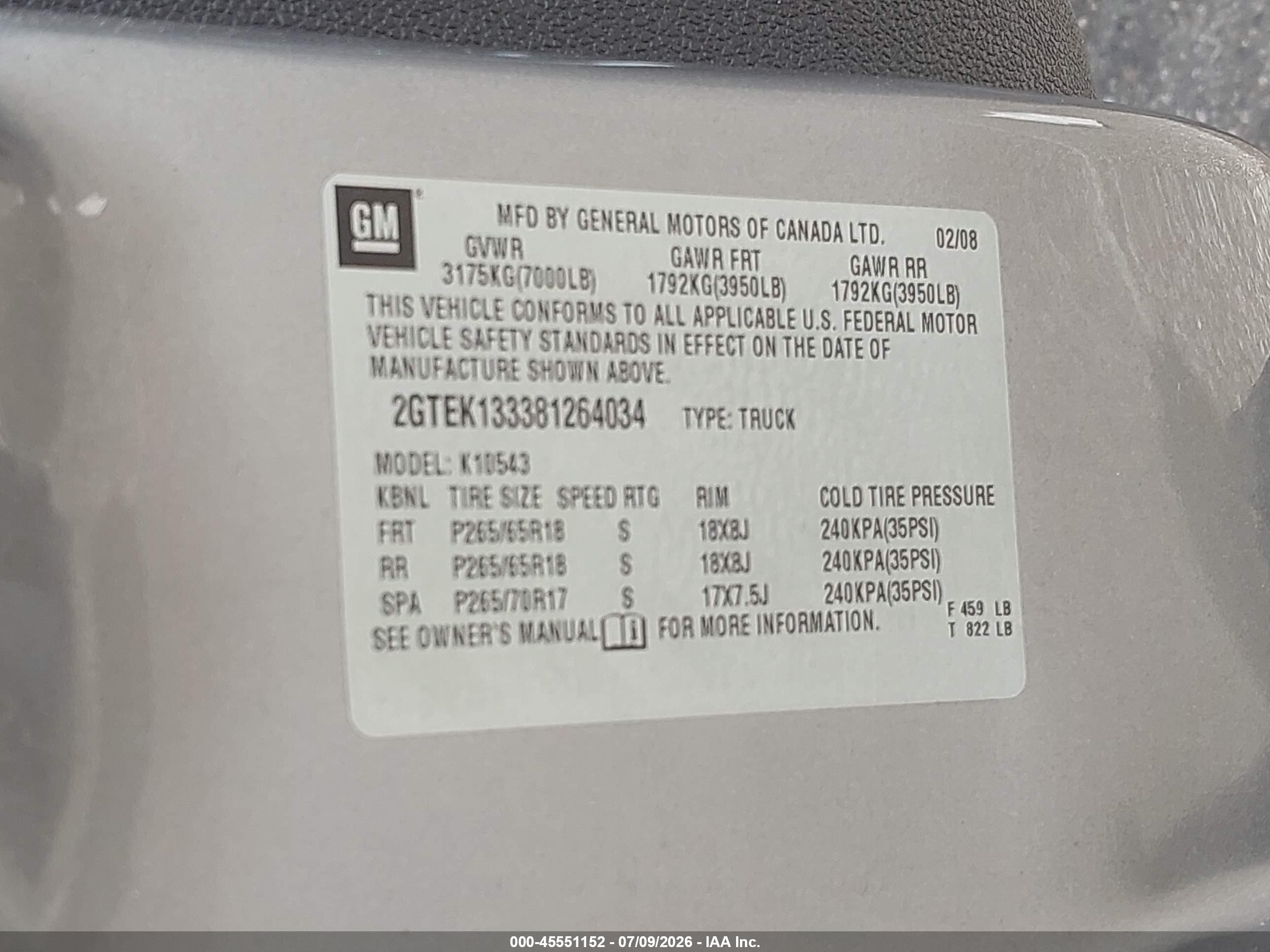 2008 Gmc Sierra 1500 Slt Серый vin: 2GTEK133381264034
