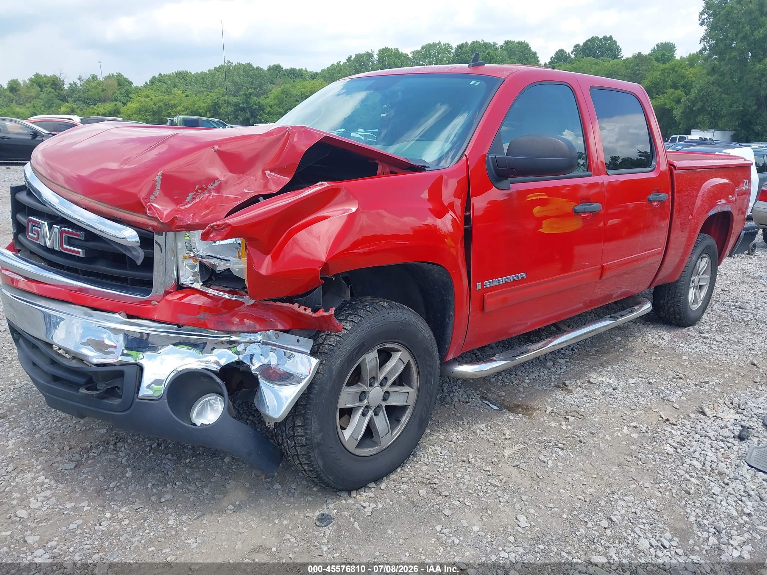 2007 Gmc Sierra 1500 Sle1 Red vin: 2GTEK133771619396