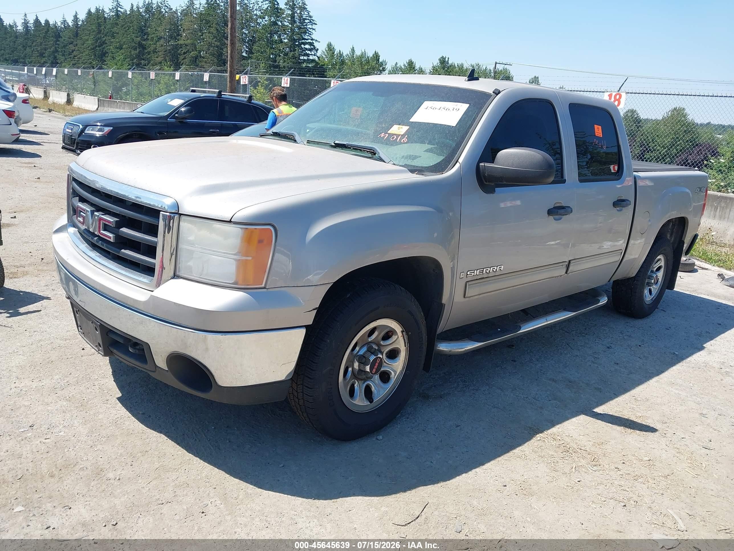2007 Gmc Sierra 1500 Sl Silver vin: 2GTEK13C971713571