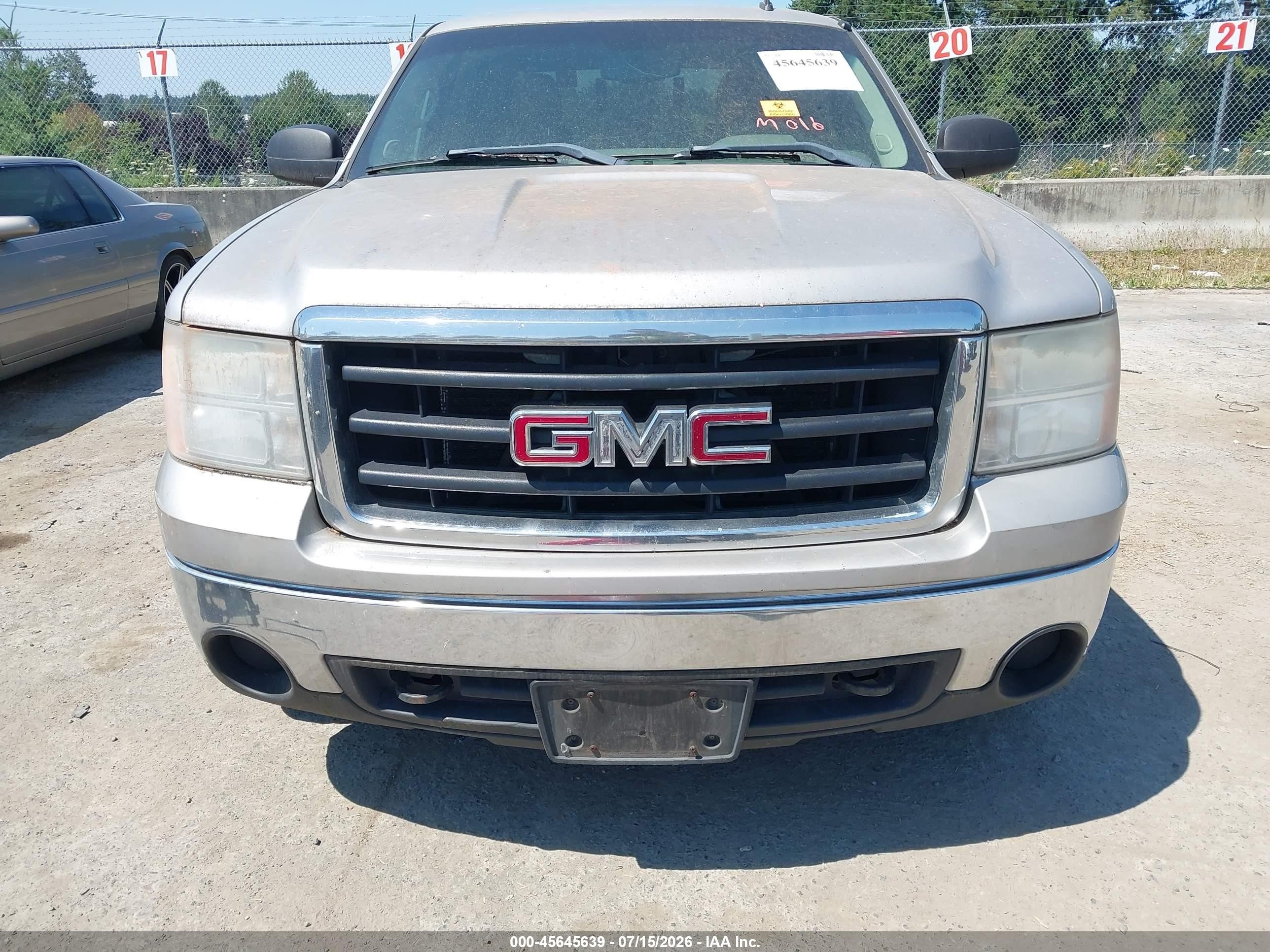 2007 Gmc Sierra 1500 Sl Silver vin: 2GTEK13C971713571