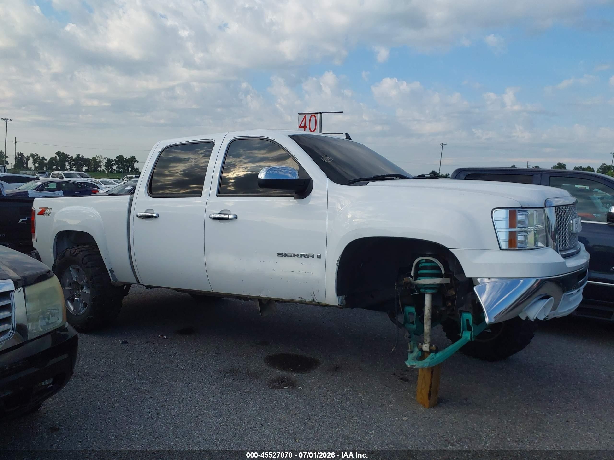 2008 Gmc Sierra 1500 Sle1 White vin: 2GTEK13JX81338001