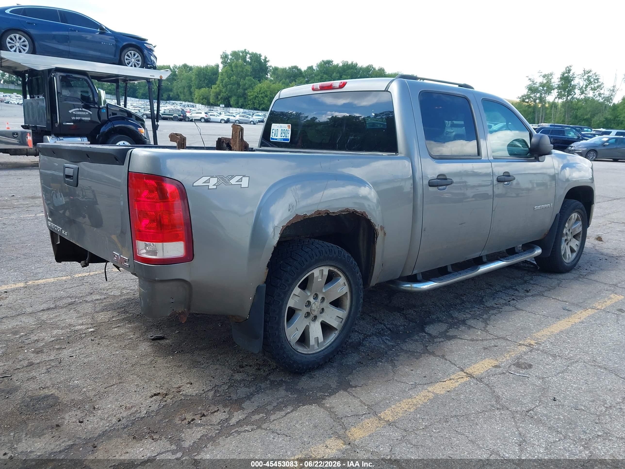 2008 Gmc Sierra 1500 Sle1/sle2/slt/work Truck Gray vin: 2GTEK13M181140059