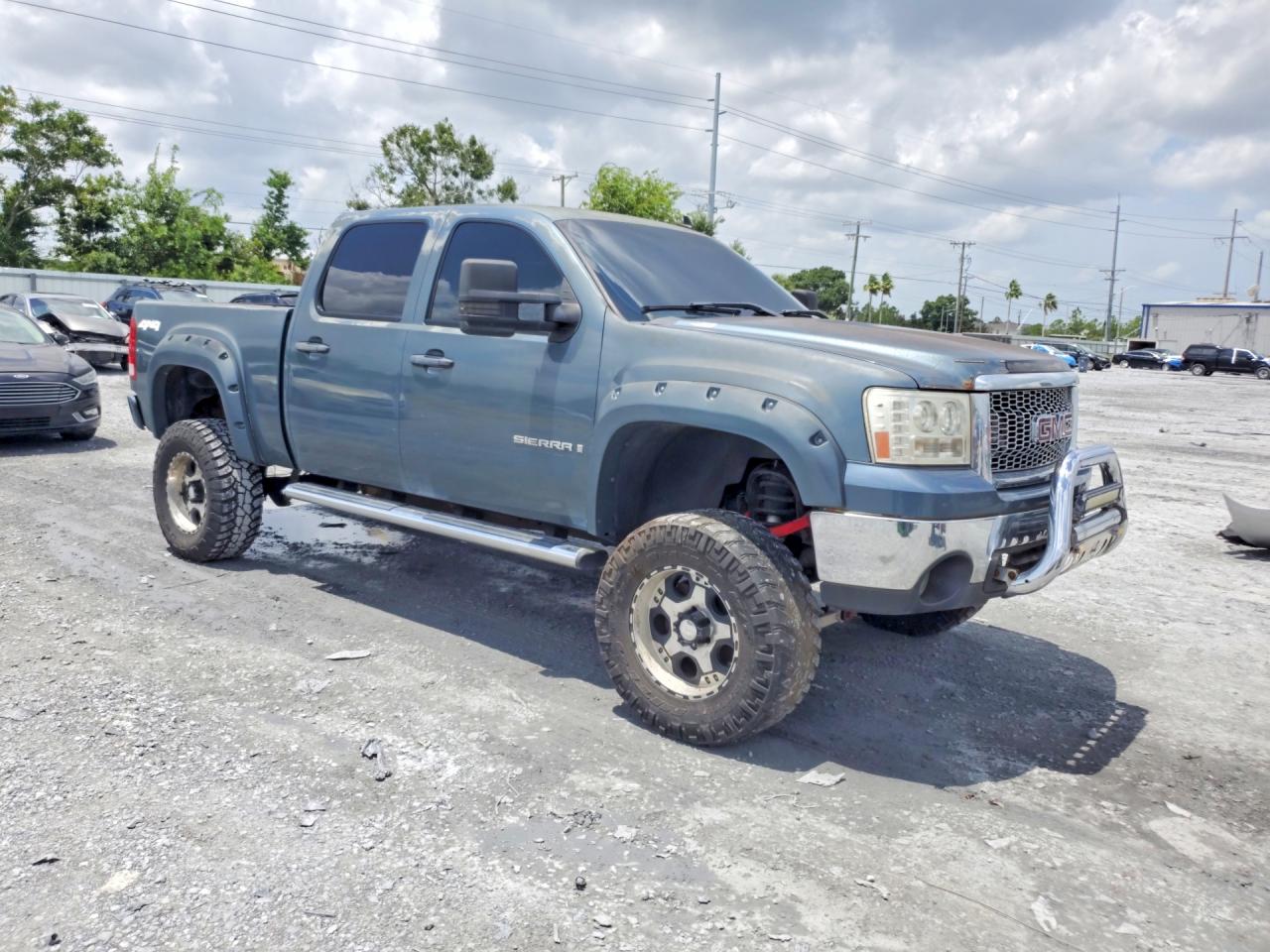 2008 Gmc Sierra K1500 Blue vin: 2GTEK13M781124237