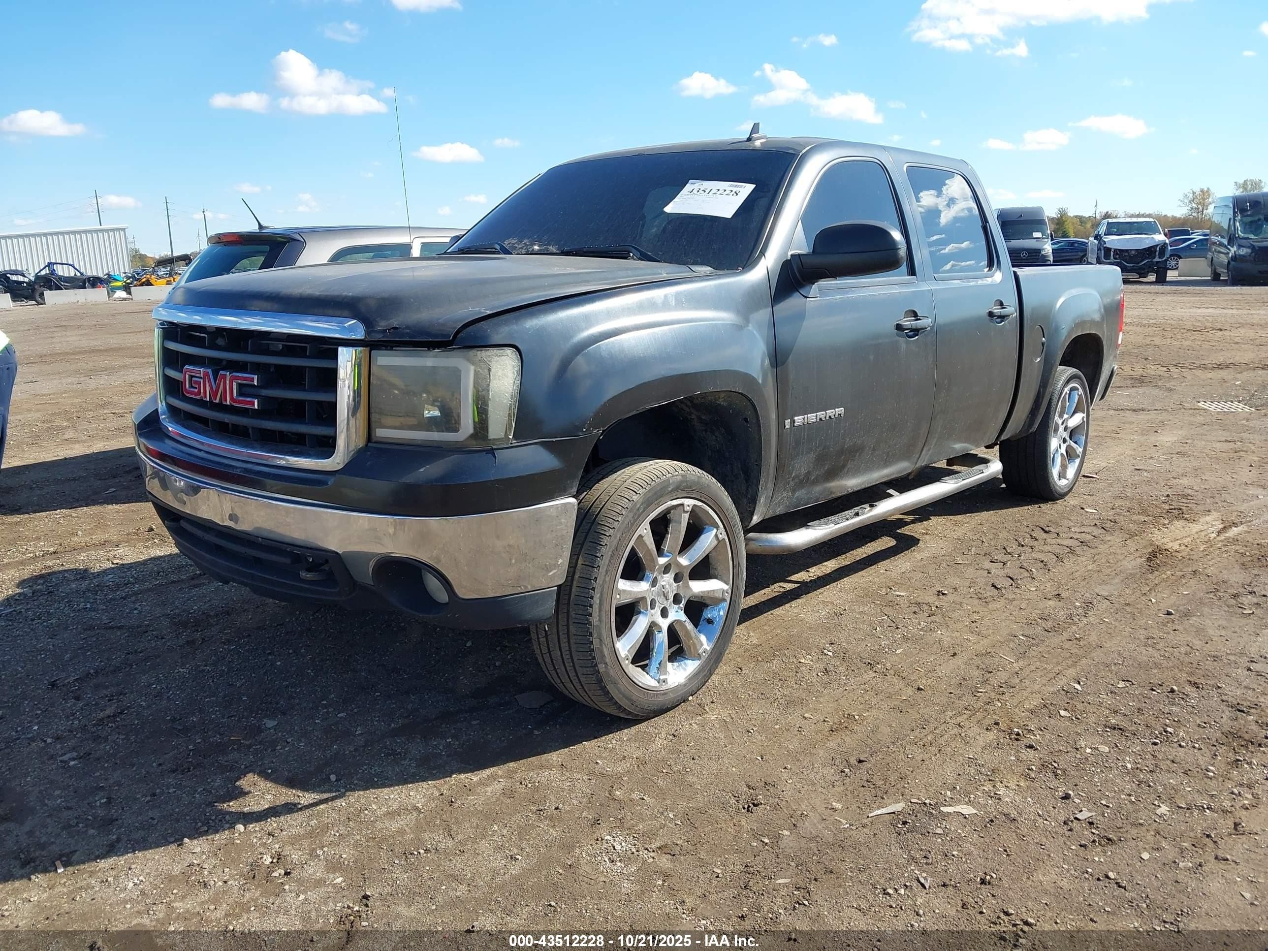 2007 Gmc Sierra 1500 Sle1/sle2/slt/work Truck Черный vin: 2GTEK13M871624552