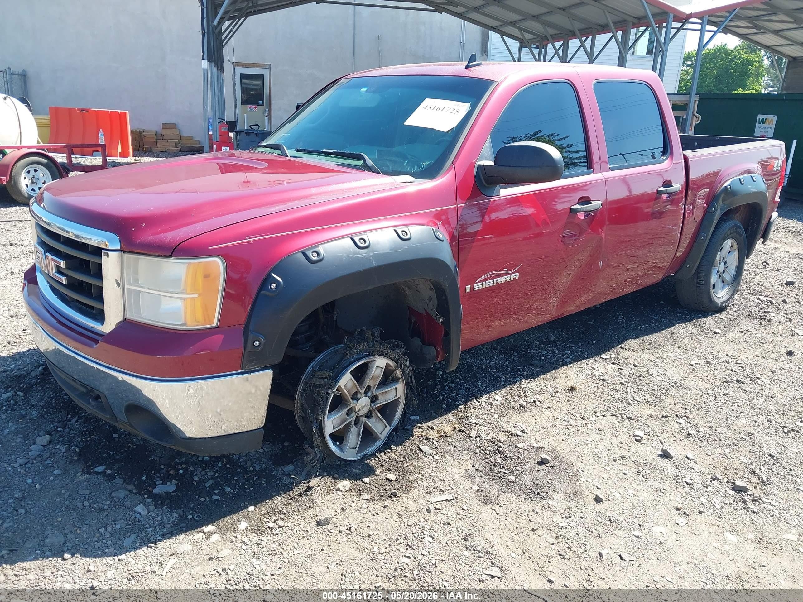 2007 Gmc Sierra 1500 Sle1 Burgundy vin: 2GTEK13M971585082