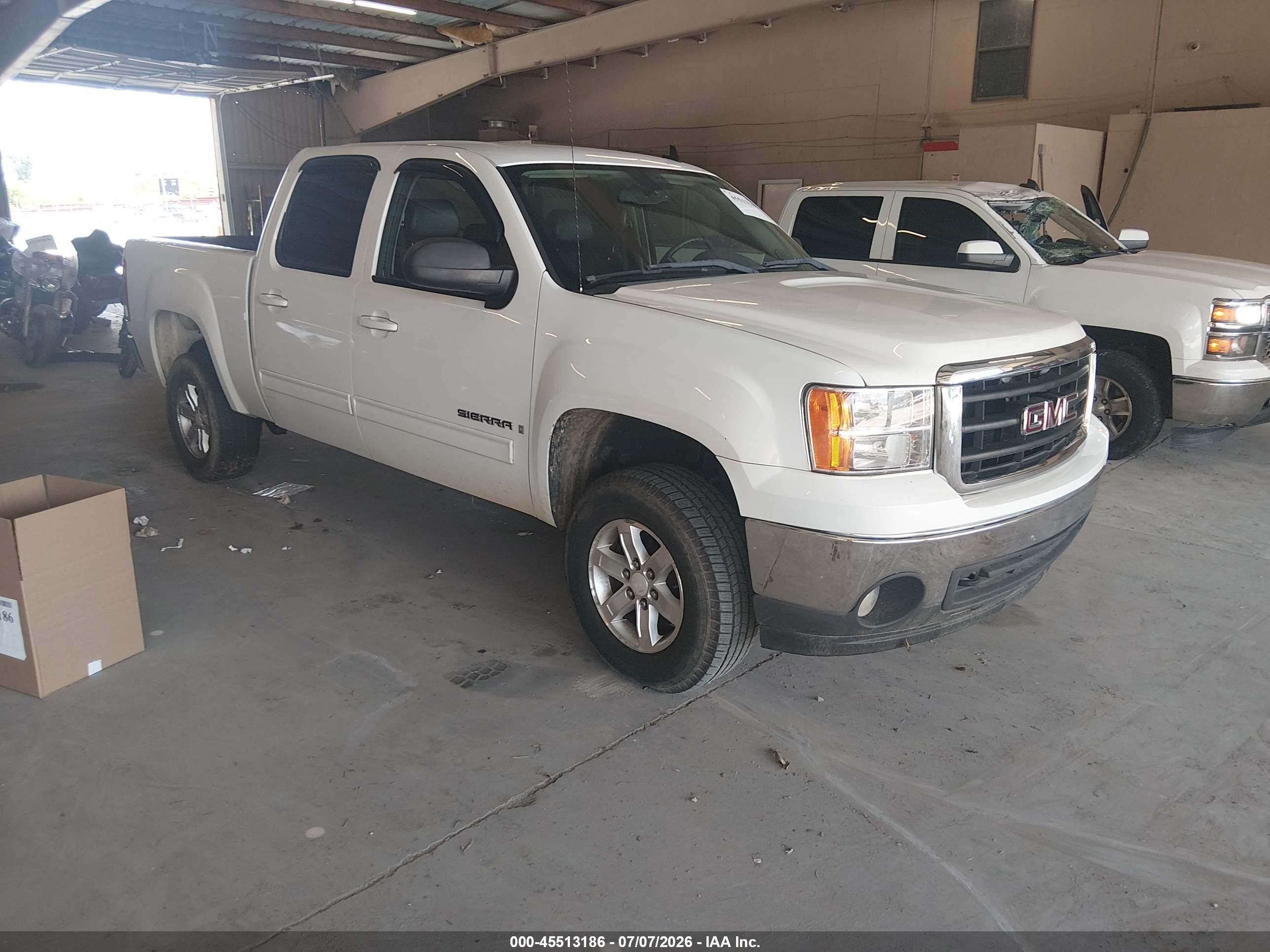 2008 Gmc Sierra 1500 Slt White vin: 2GTEK13M981146322