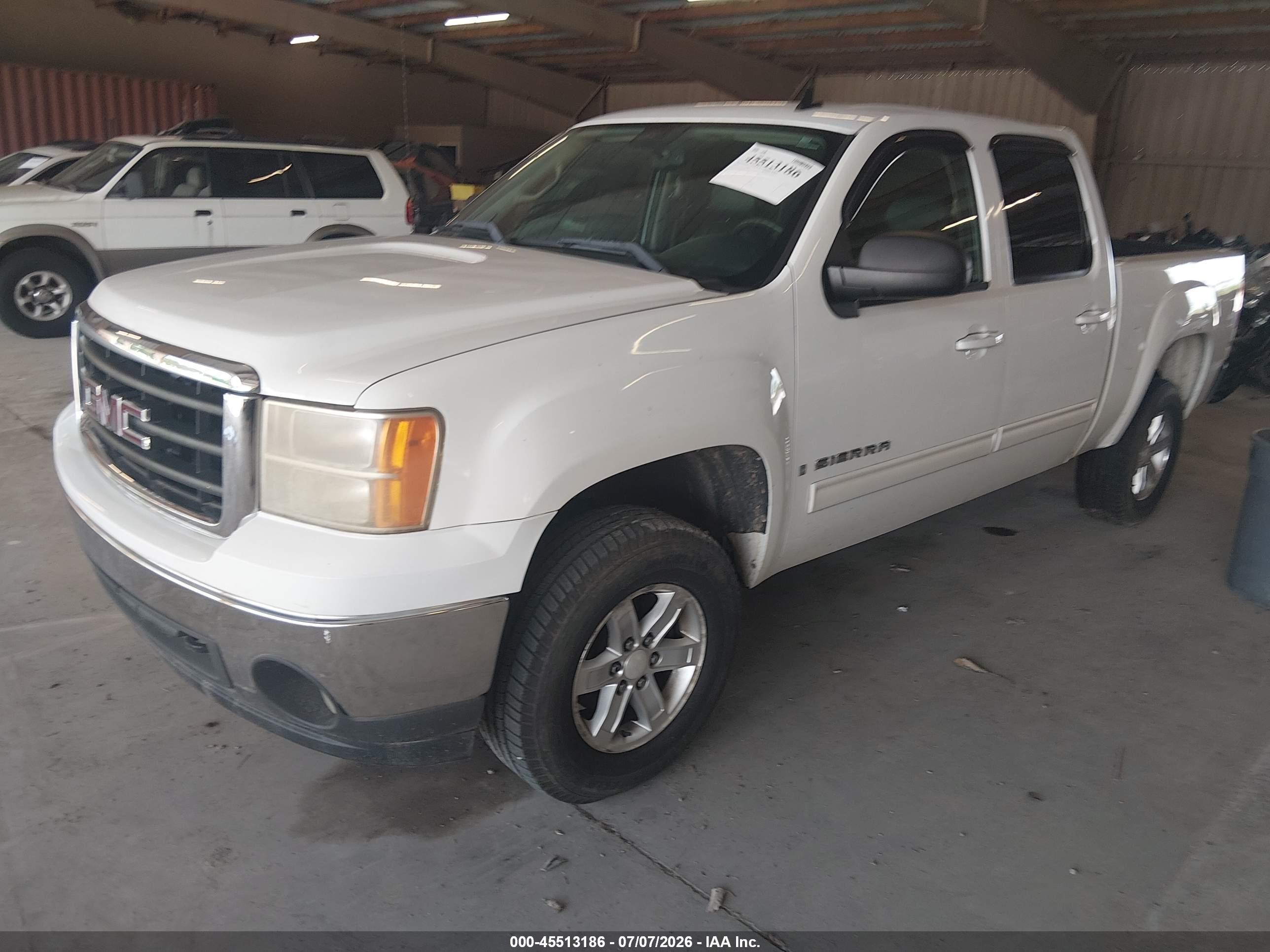 2008 Gmc Sierra 1500 Slt White vin: 2GTEK13M981146322
