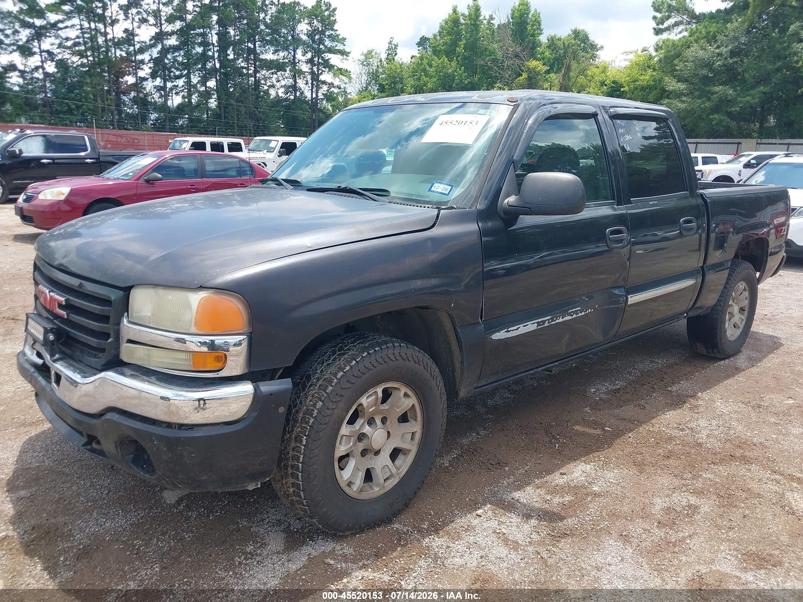2005 Gmc Sierra 1500 Sle Black vin: 2GTEK13T051194617