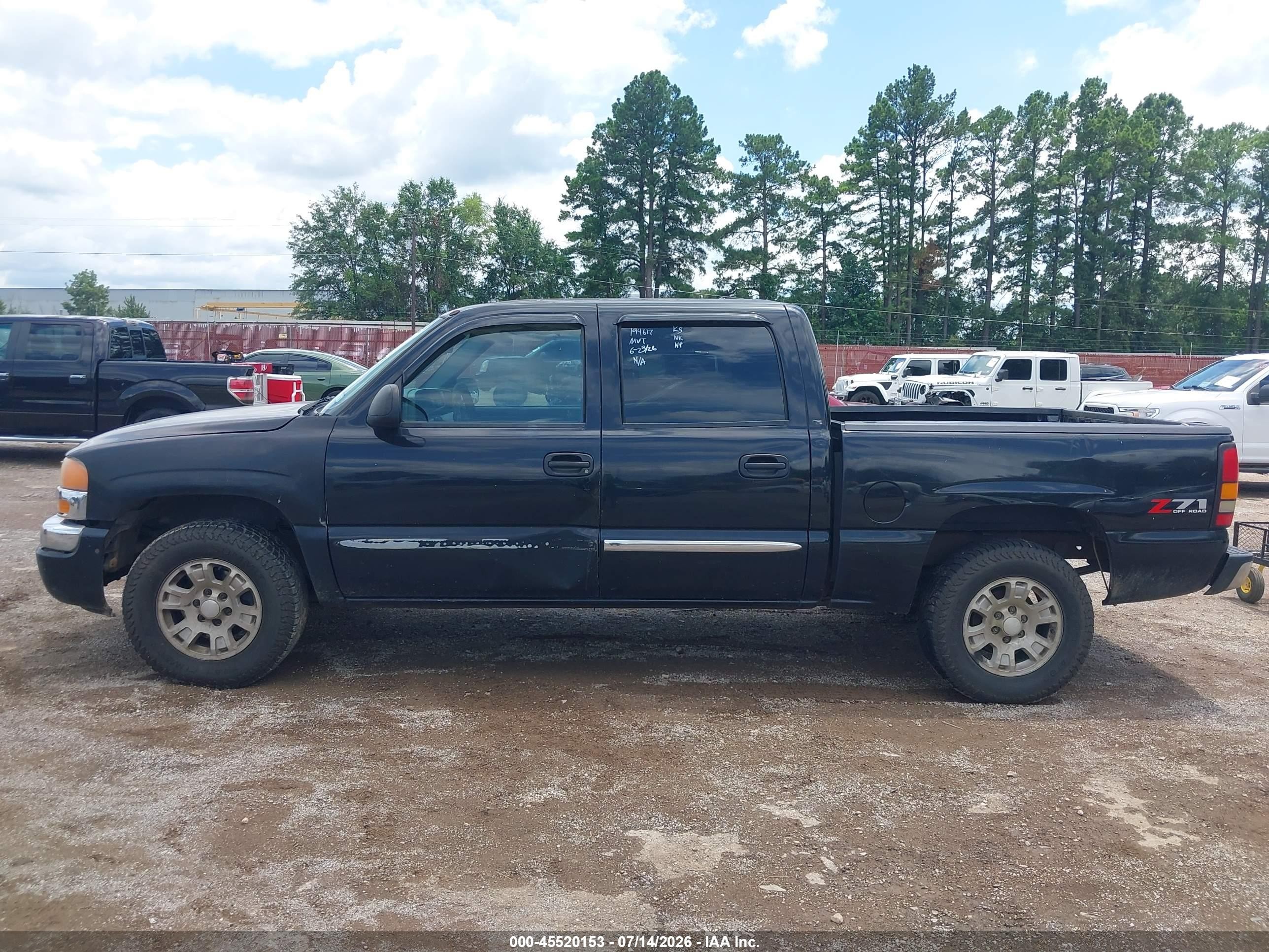 2005 Gmc Sierra 1500 Sle Black vin: 2GTEK13T051194617