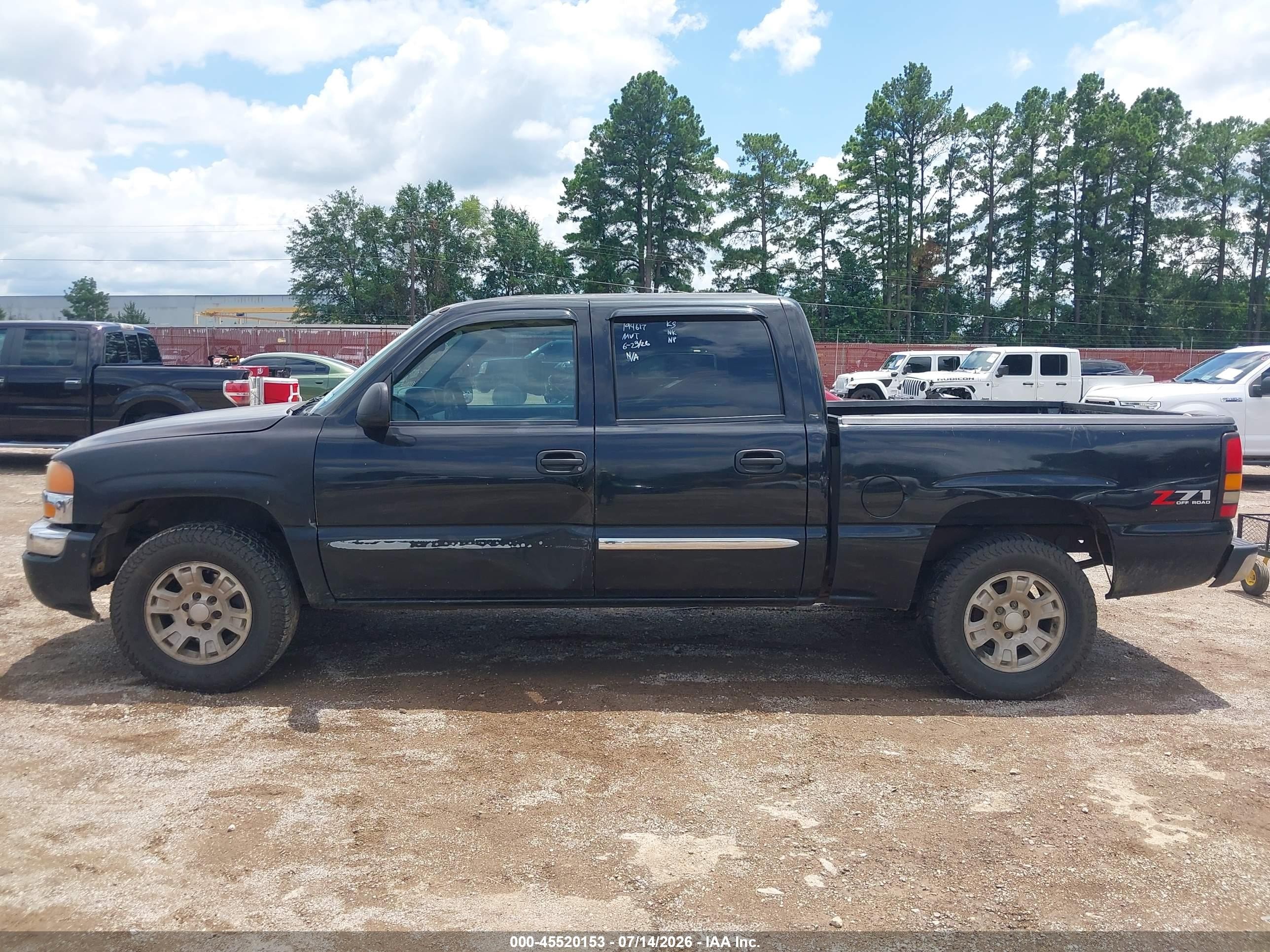 2005 Gmc Sierra 1500 Sle Black vin: 2GTEK13T051194617