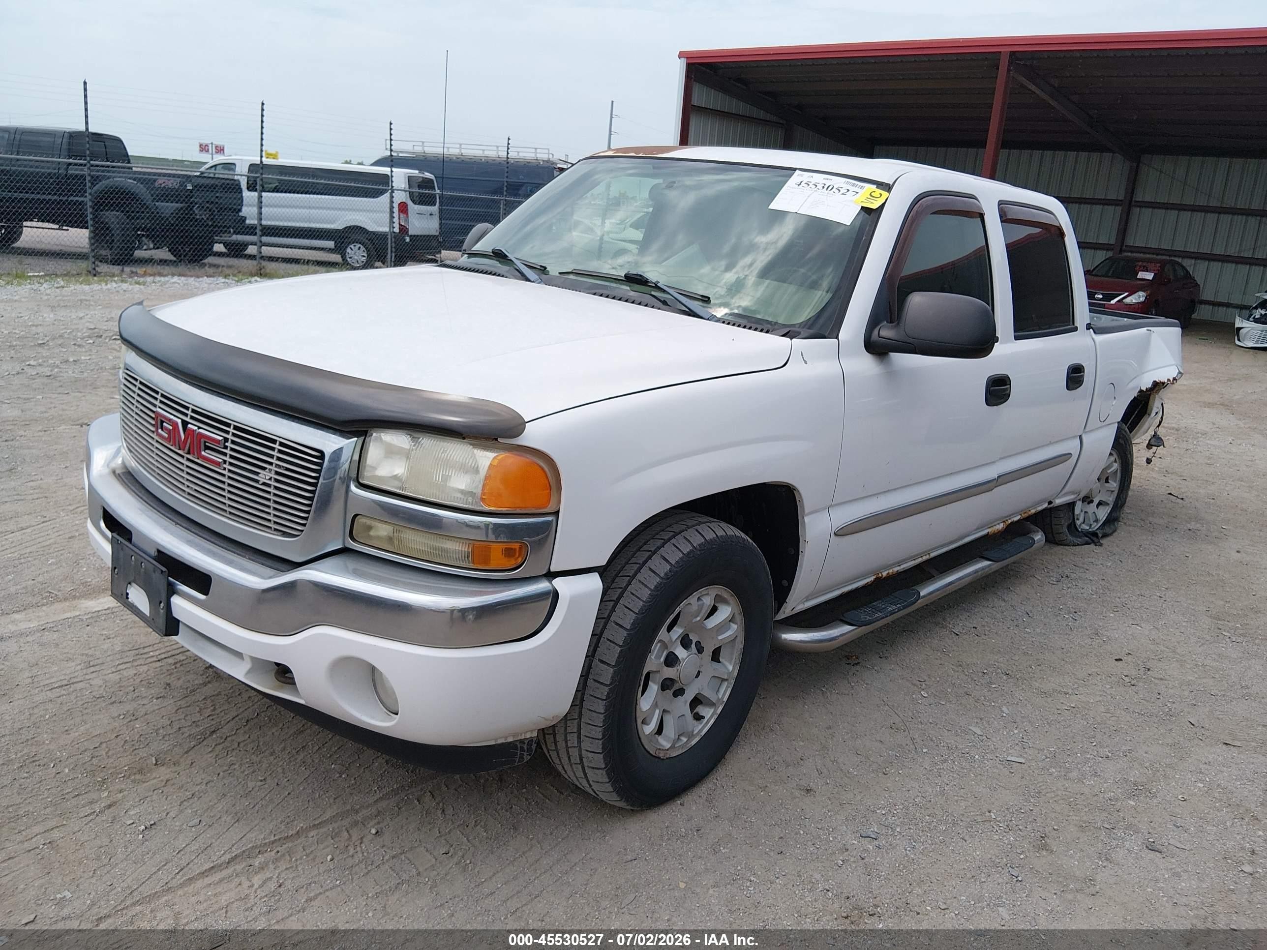 2005 Gmc Sierra 1500 Sle White vin: 2GTEK13T251261783