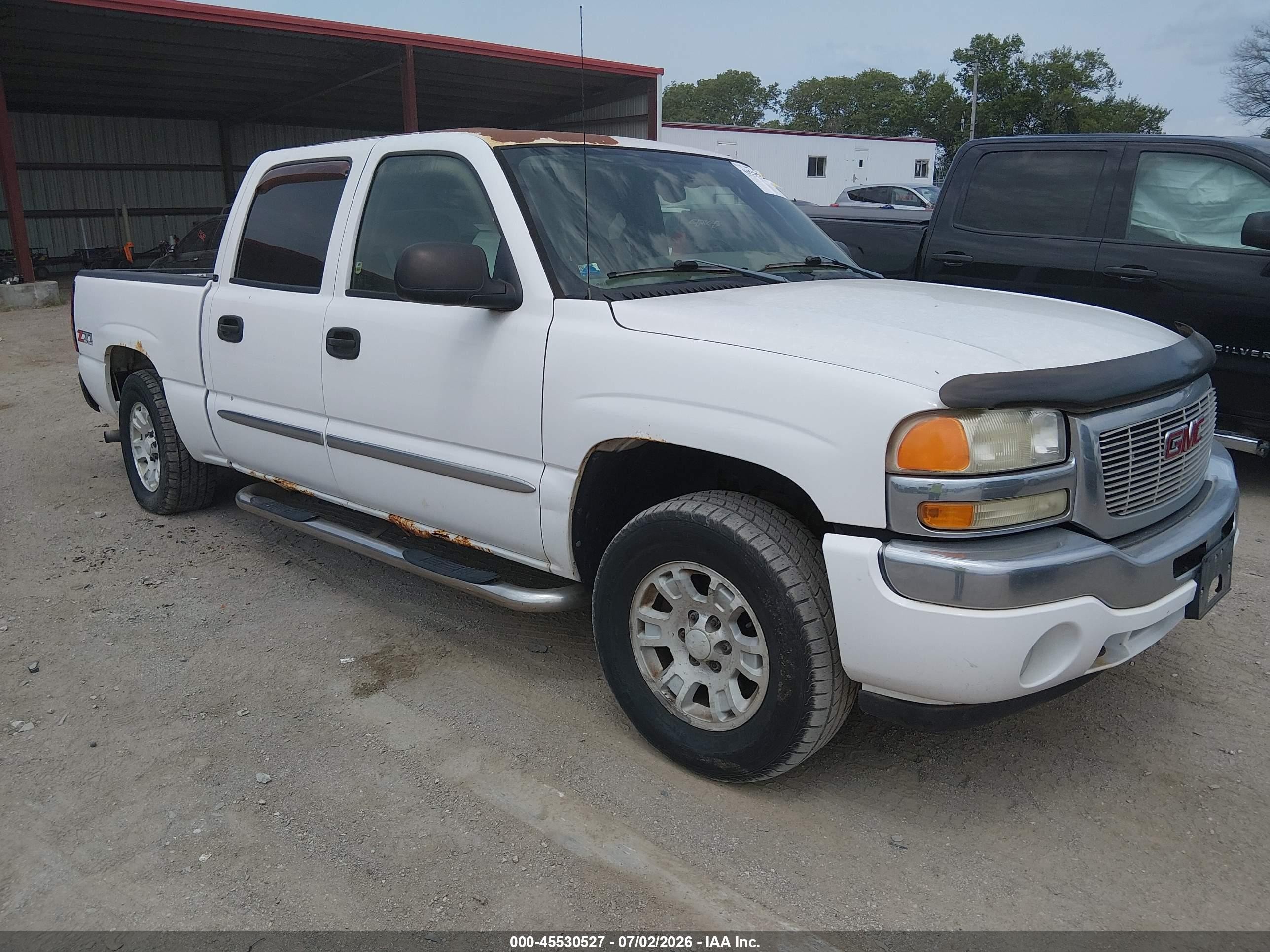 2005 Gmc Sierra 1500 Sle White vin: 2GTEK13T251261783