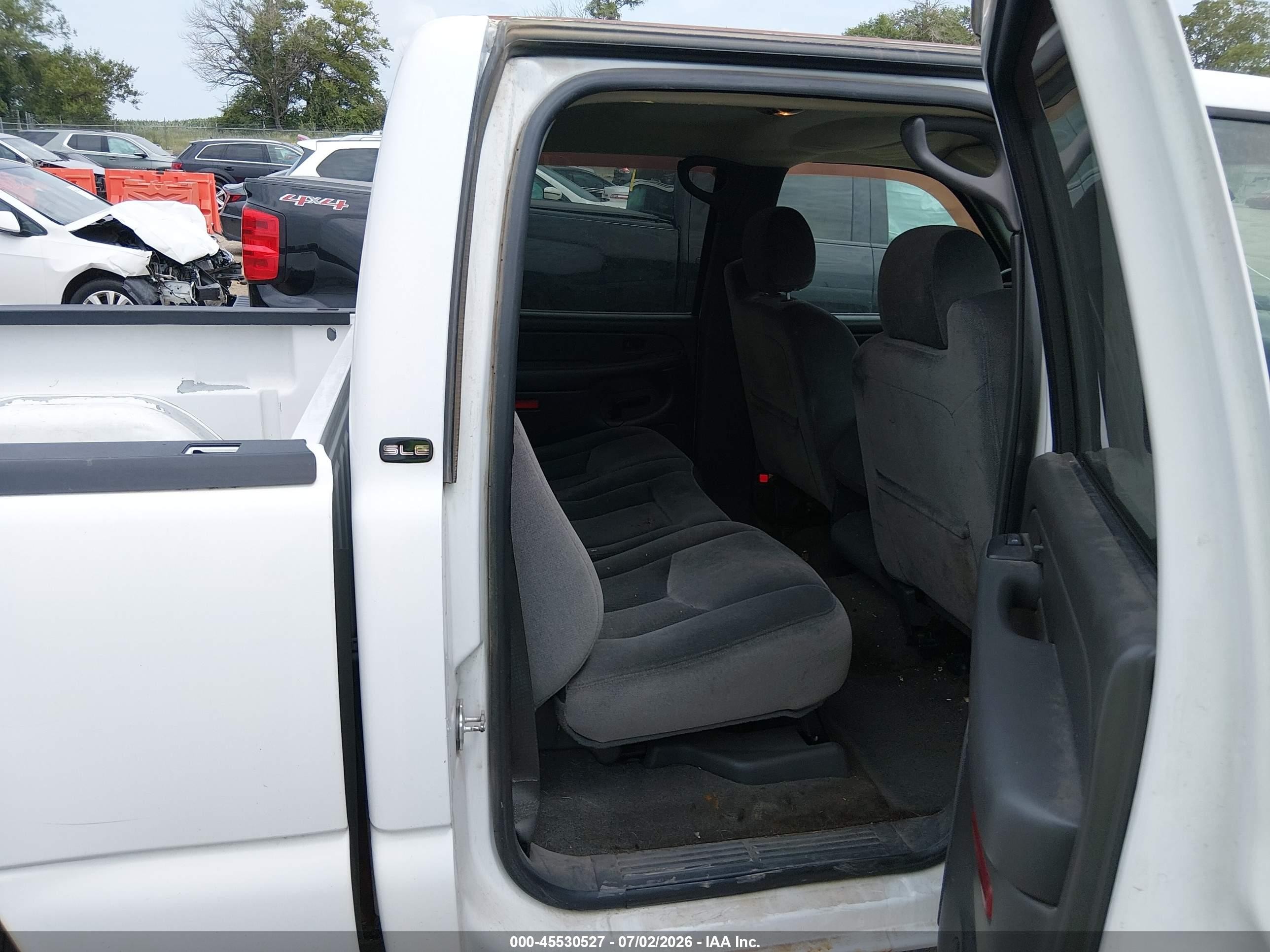 2005 Gmc Sierra 1500 Sle White vin: 2GTEK13T251261783