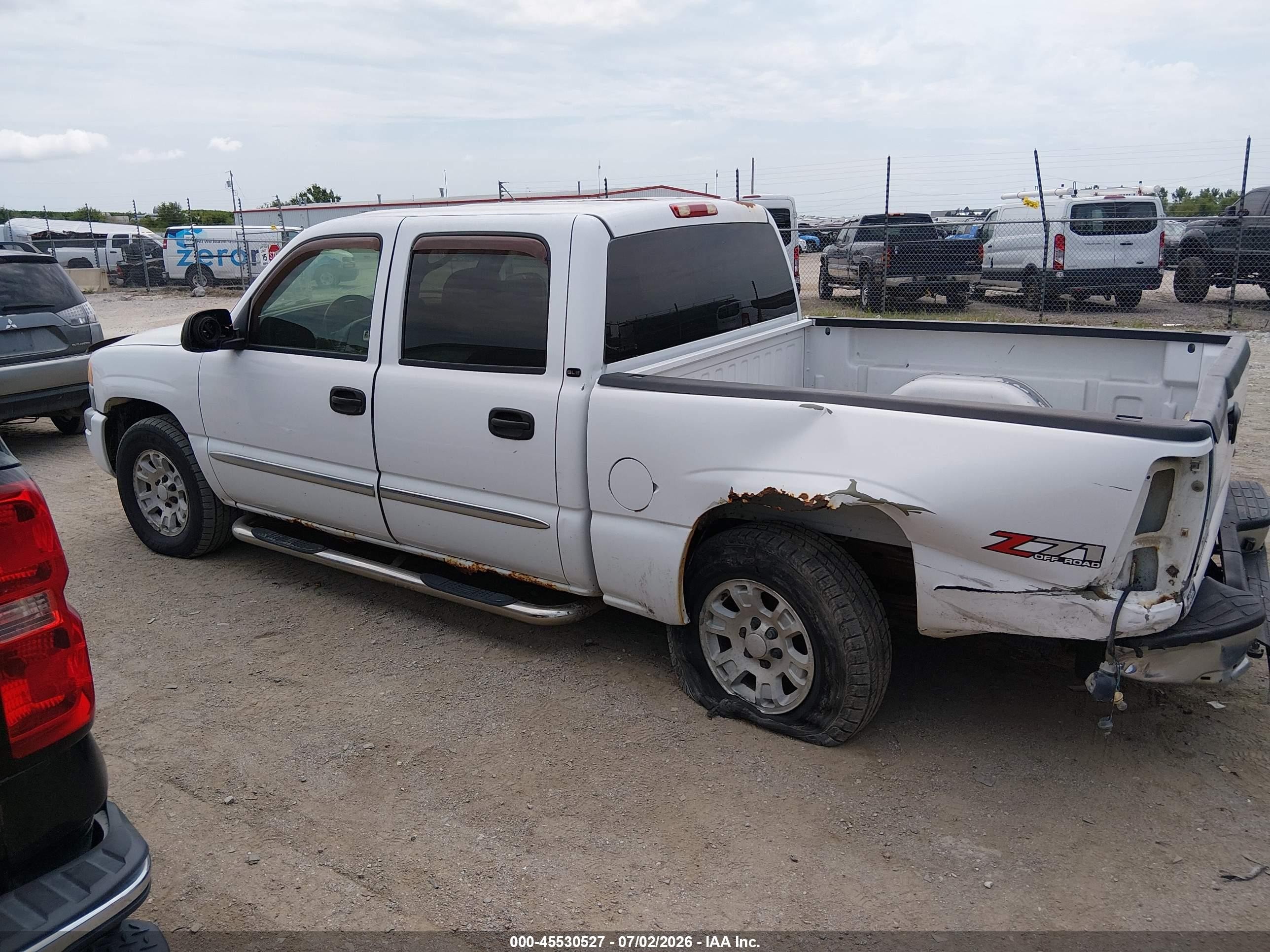 2005 Gmc Sierra 1500 Sle White vin: 2GTEK13T251261783