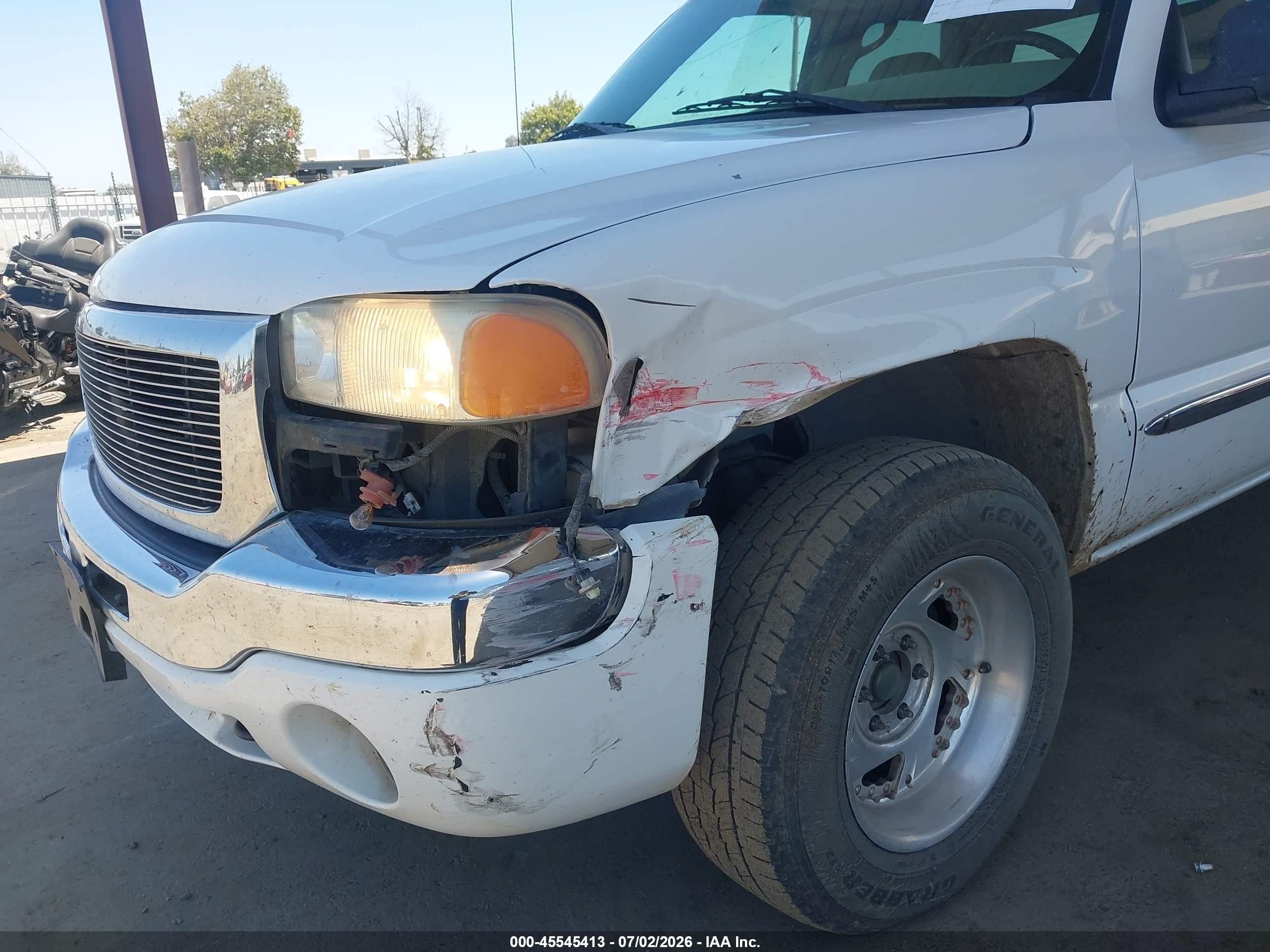2004 Gmc Sierra 1500 Sle White vin: 2GTEK13T441416946