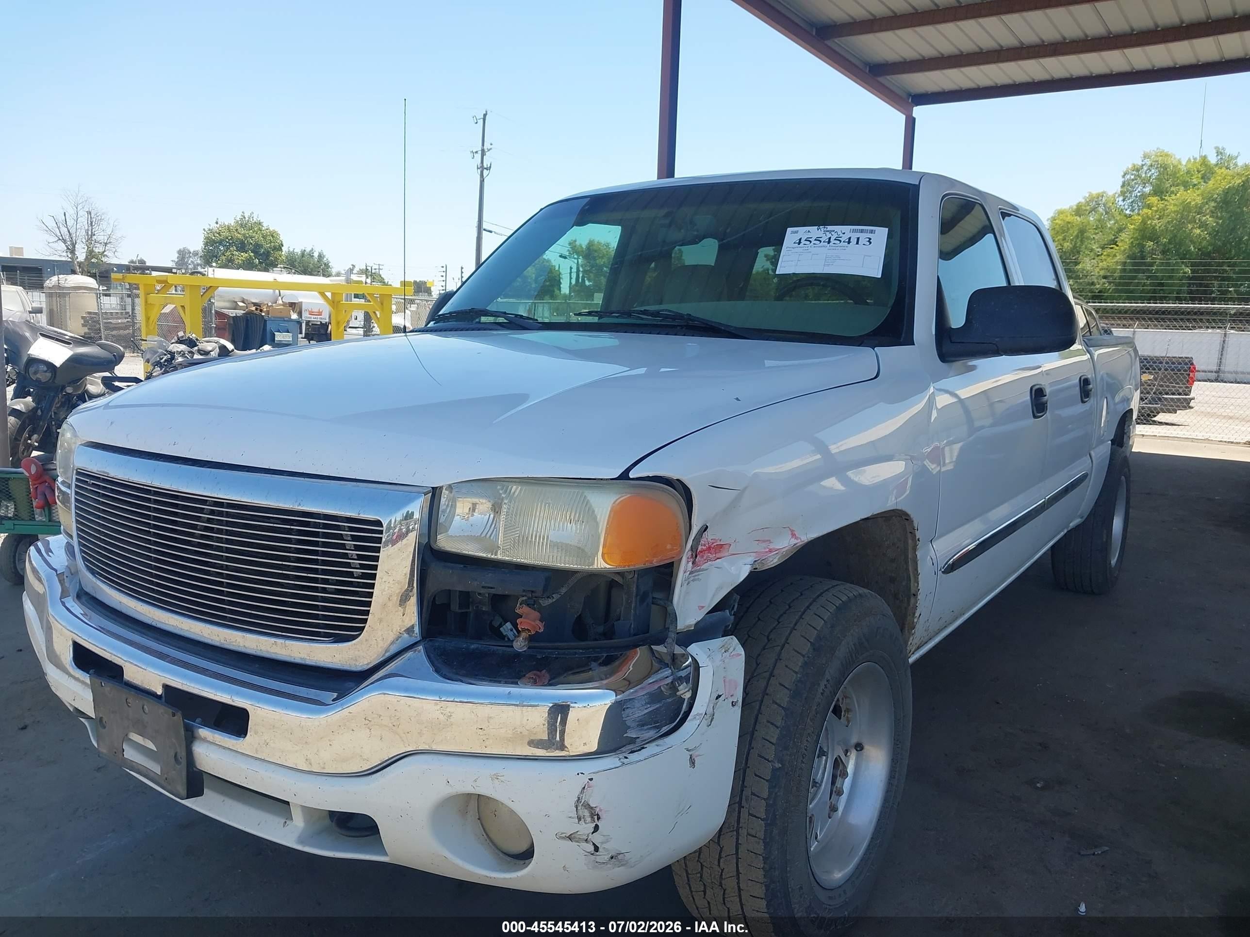 2004 Gmc Sierra 1500 Sle White vin: 2GTEK13T441416946