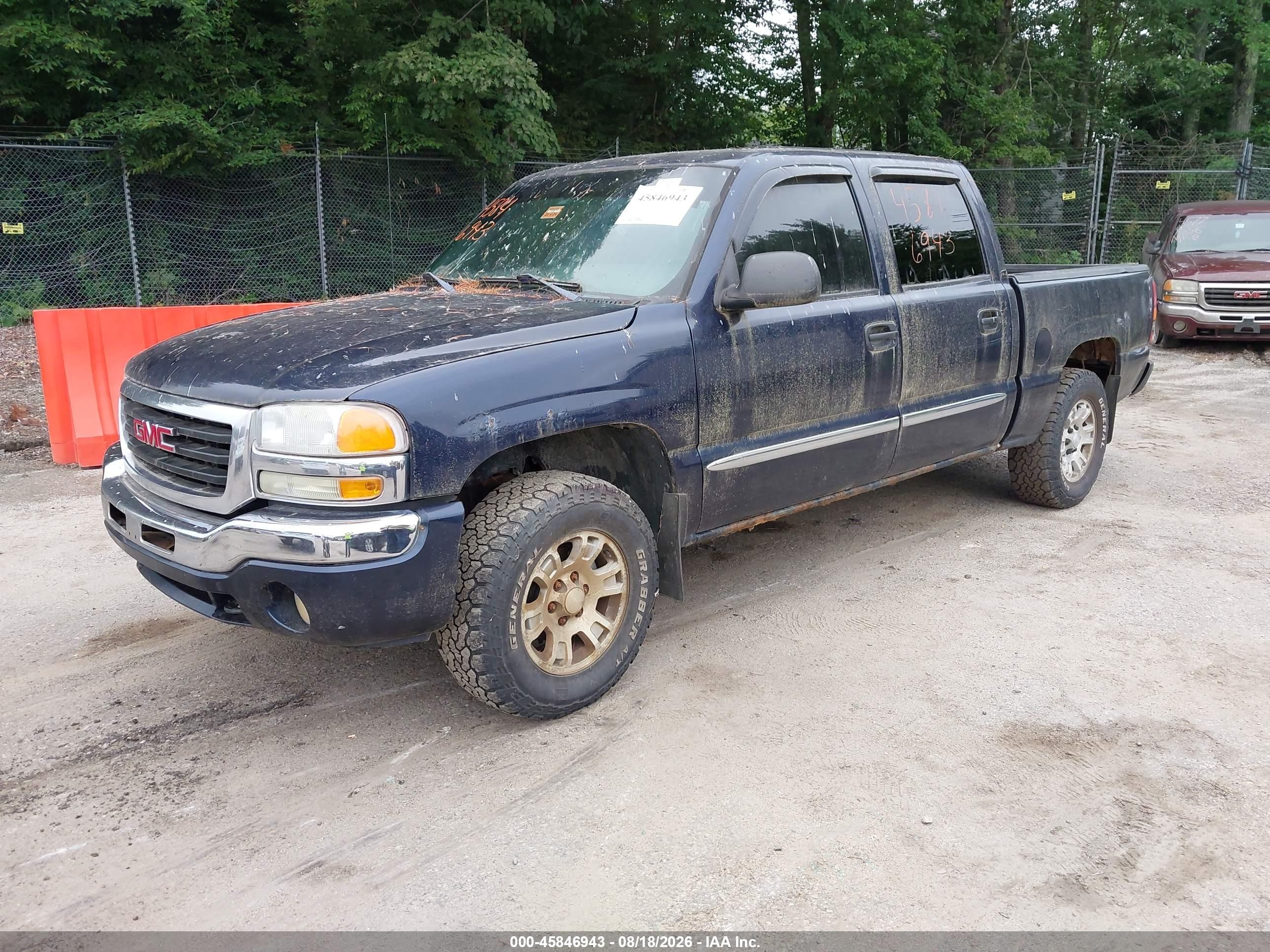 2005 Gmc Sierra 1500 Sle Blue vin: 2GTEK13T551265732