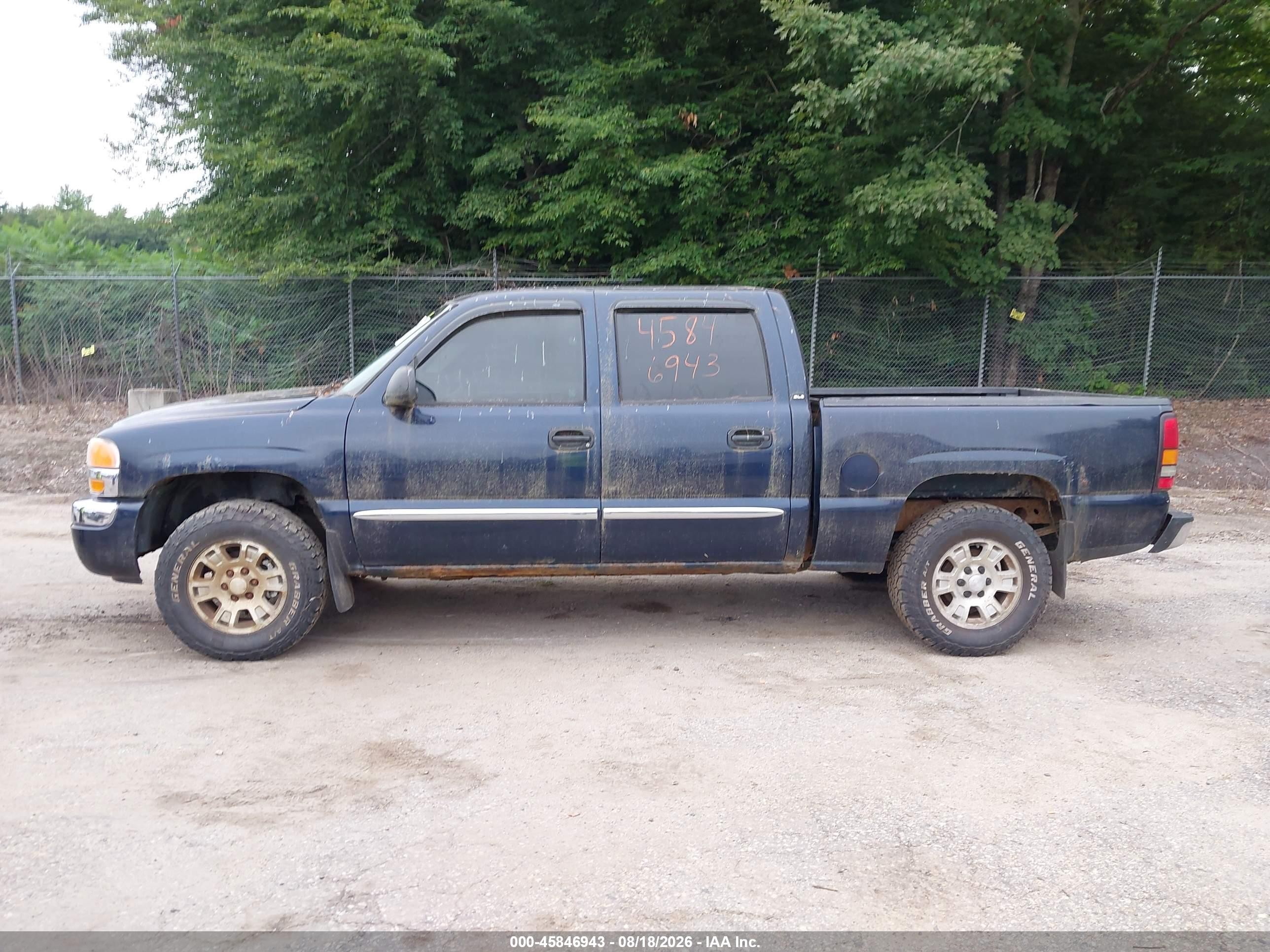 2005 Gmc Sierra 1500 Sle Blue vin: 2GTEK13T551265732
