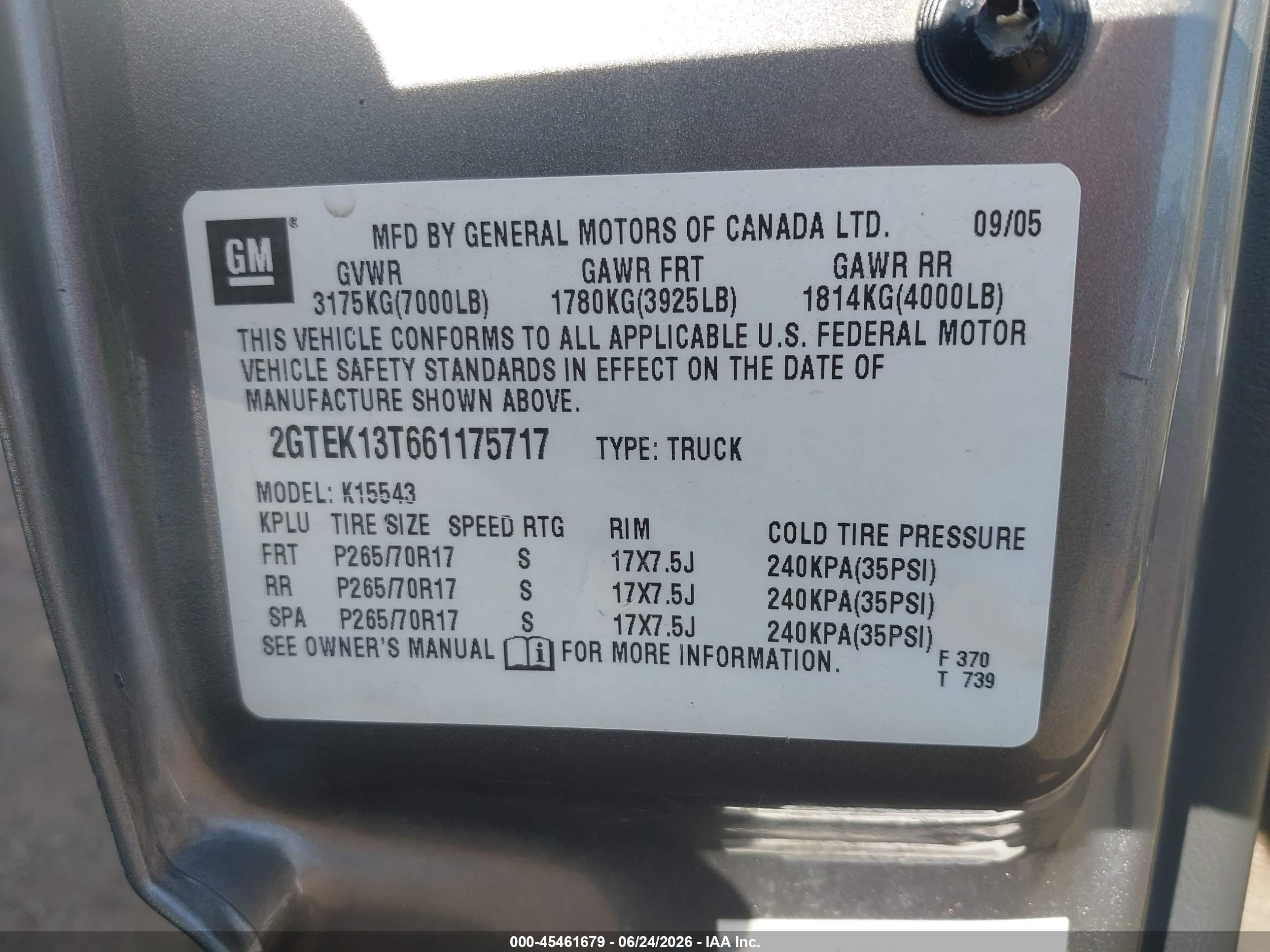 2006 Gmc Sierra 1500 Sle1 Gray vin: 2GTEK13T661175717